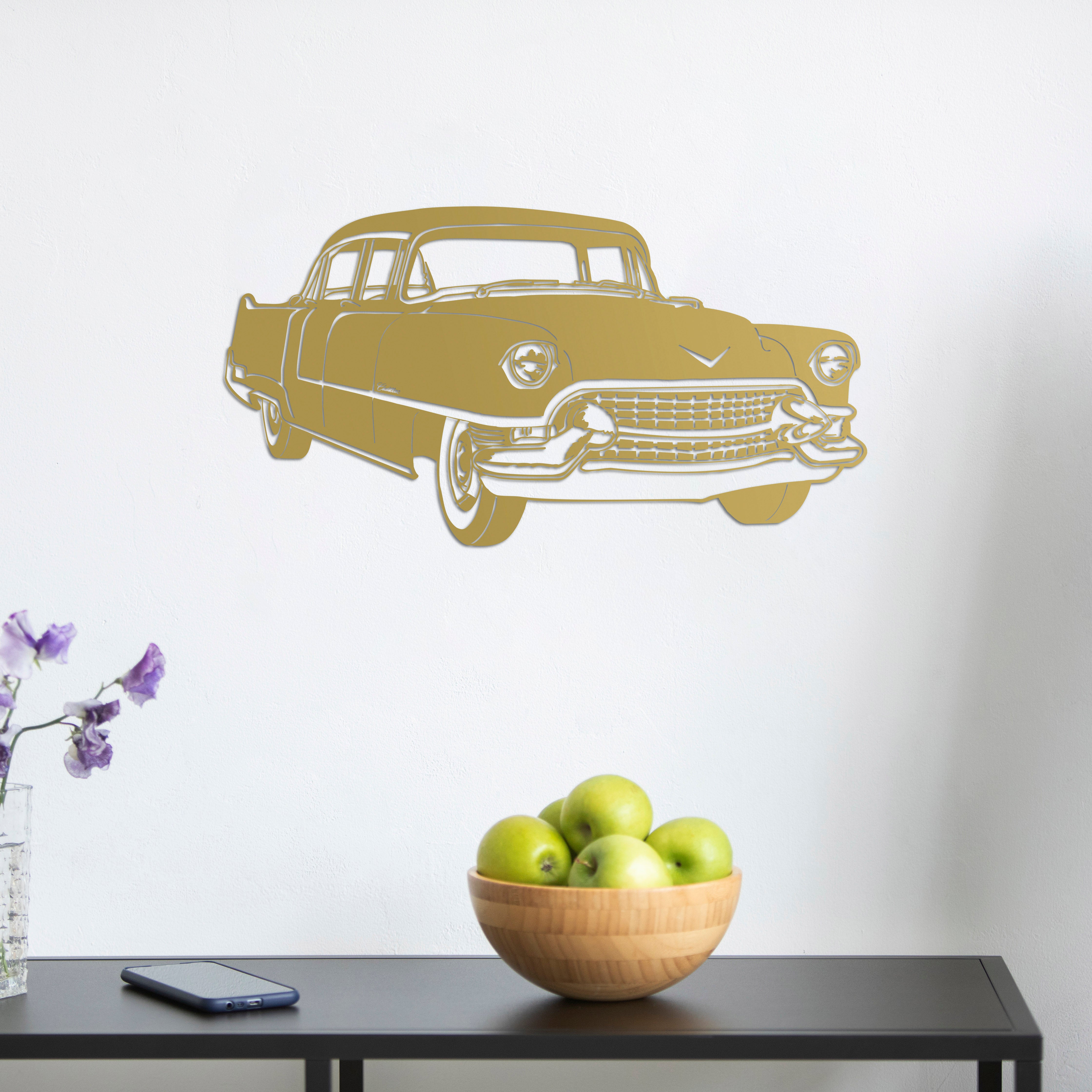 Klasik Cadillac – Araba Metal Duvar Dekoru Laser Artique