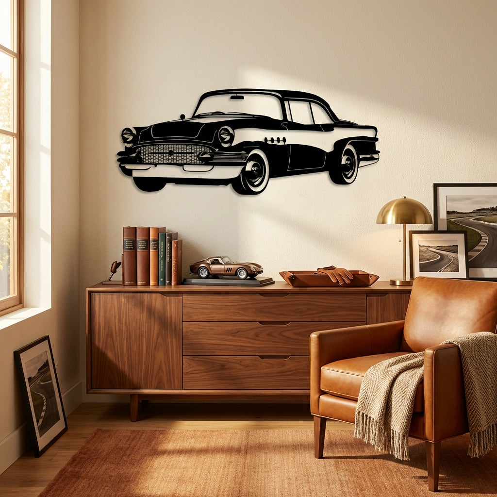Klasik Amerikan Efsanesi – Araba Metal Duvar Dekoru