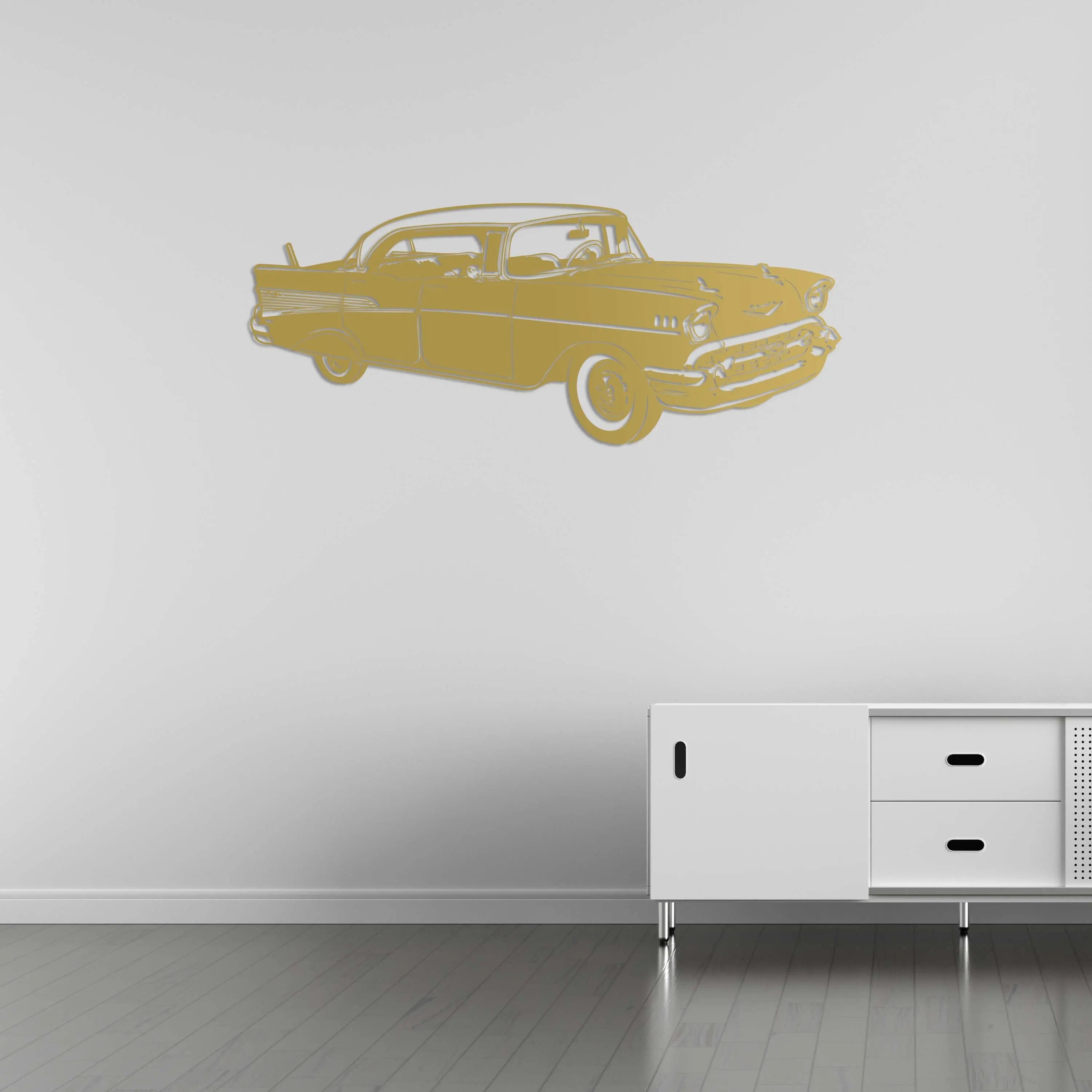 Retro Klasik Araba – Araba Metal Duvar Dekoru Laser Artique