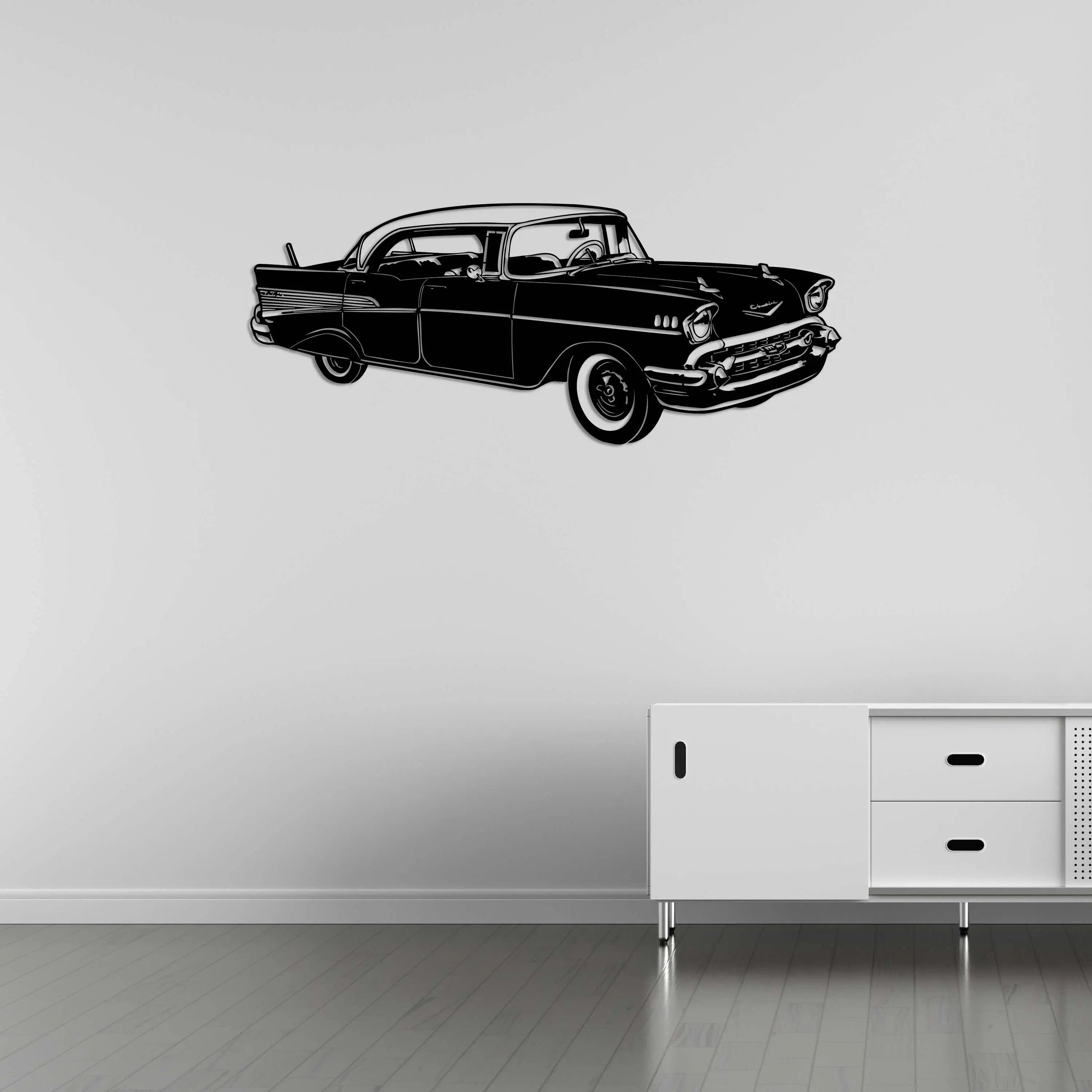 Retro Klasik Araba – Araba Metal Duvar Dekoru Laser Artique