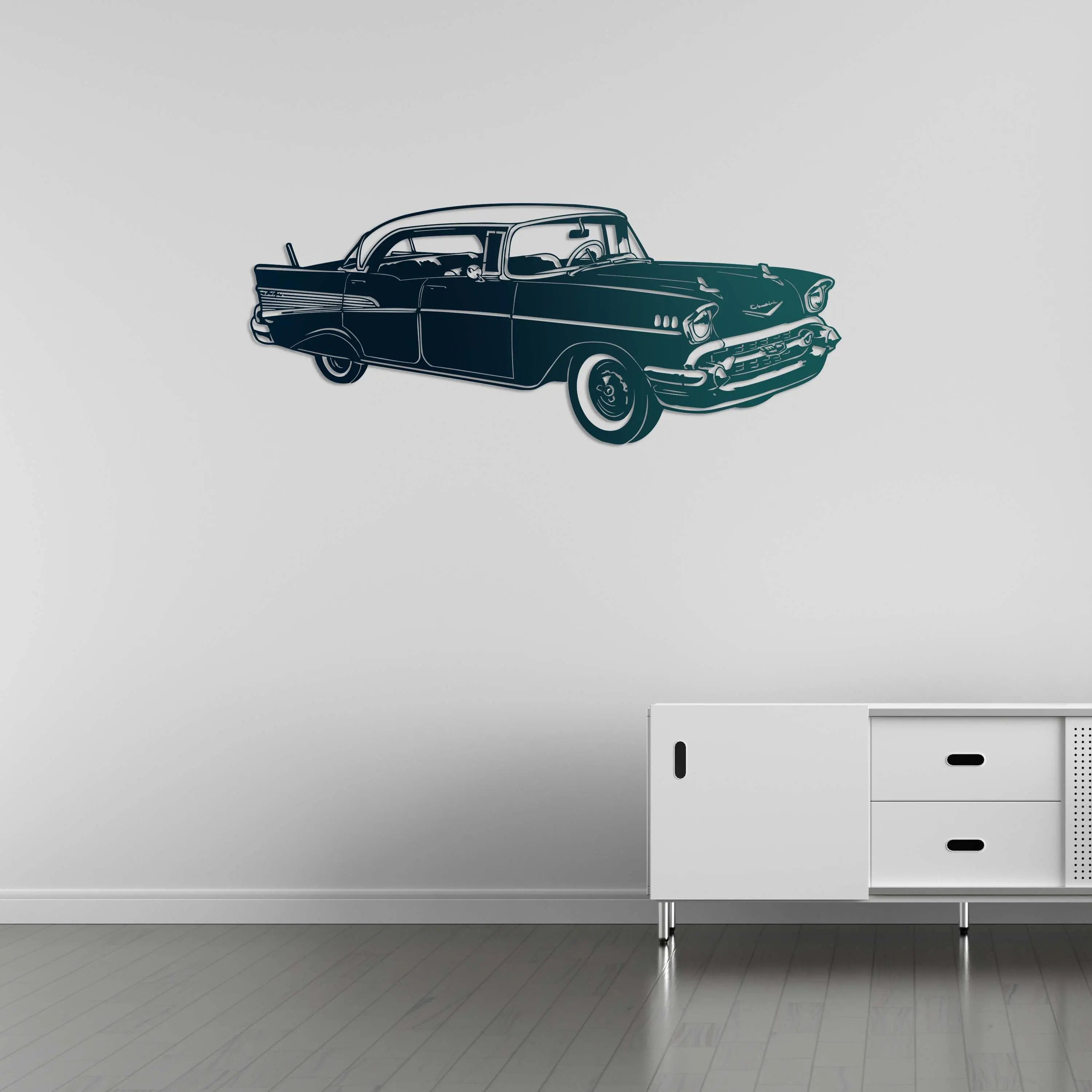 Retro Klasik Araba – Araba Metal Duvar Dekoru Laser Artique