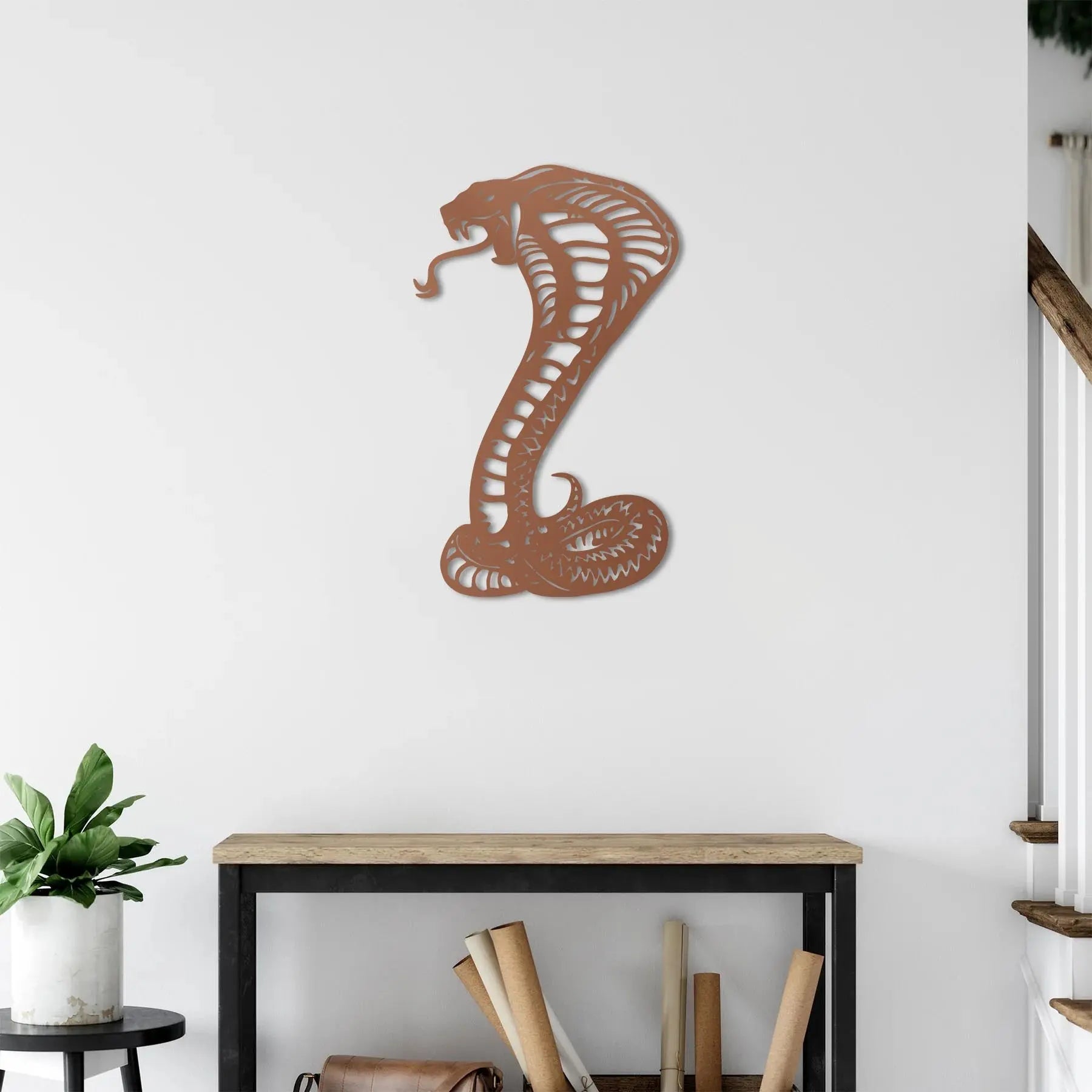 Kobra Metal Duvar Dekoru Laser Artique