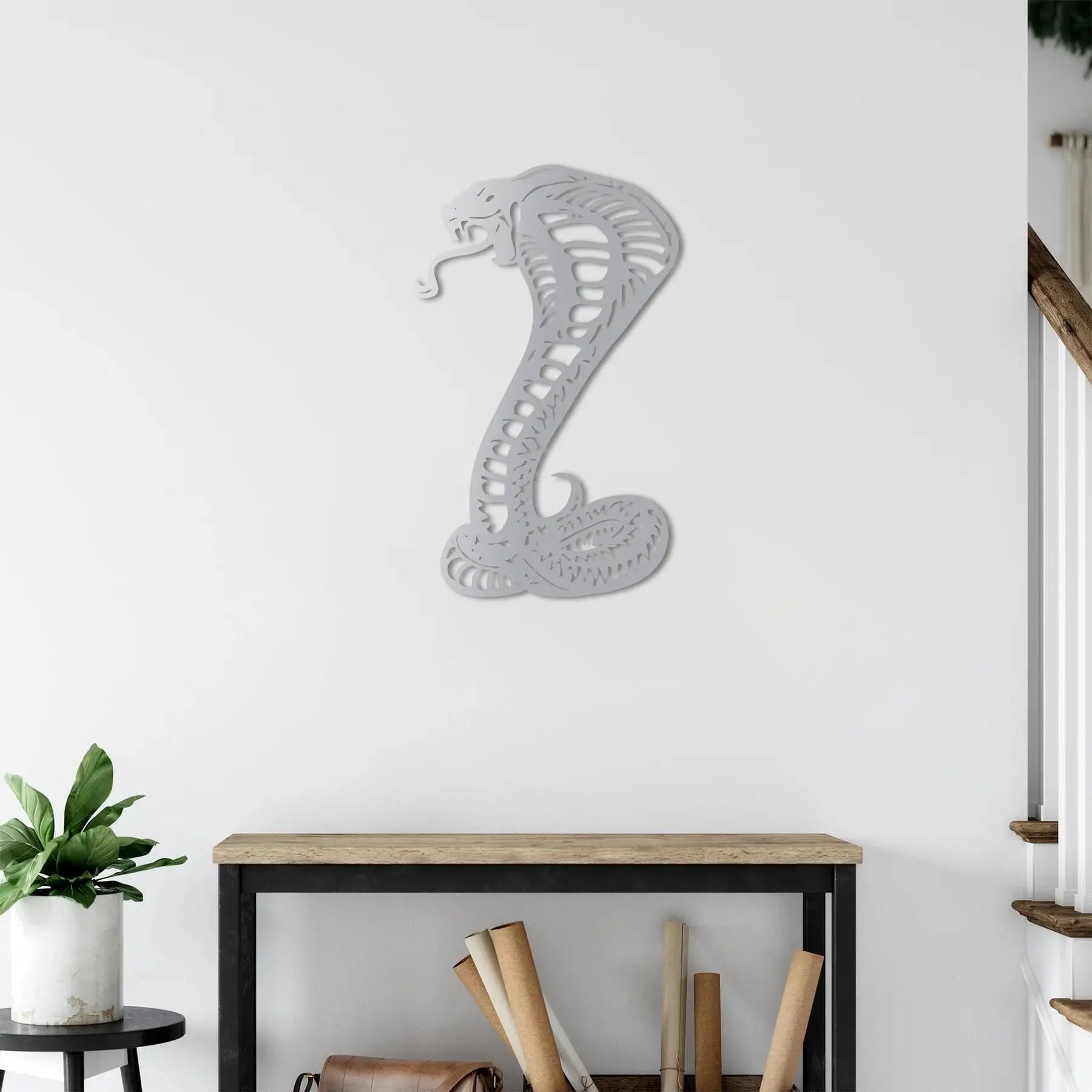 Kobra Metal Duvar Dekoru Laser Artique