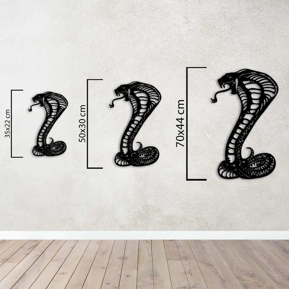 Kobra Metal Duvar Dekoru Laser Artique