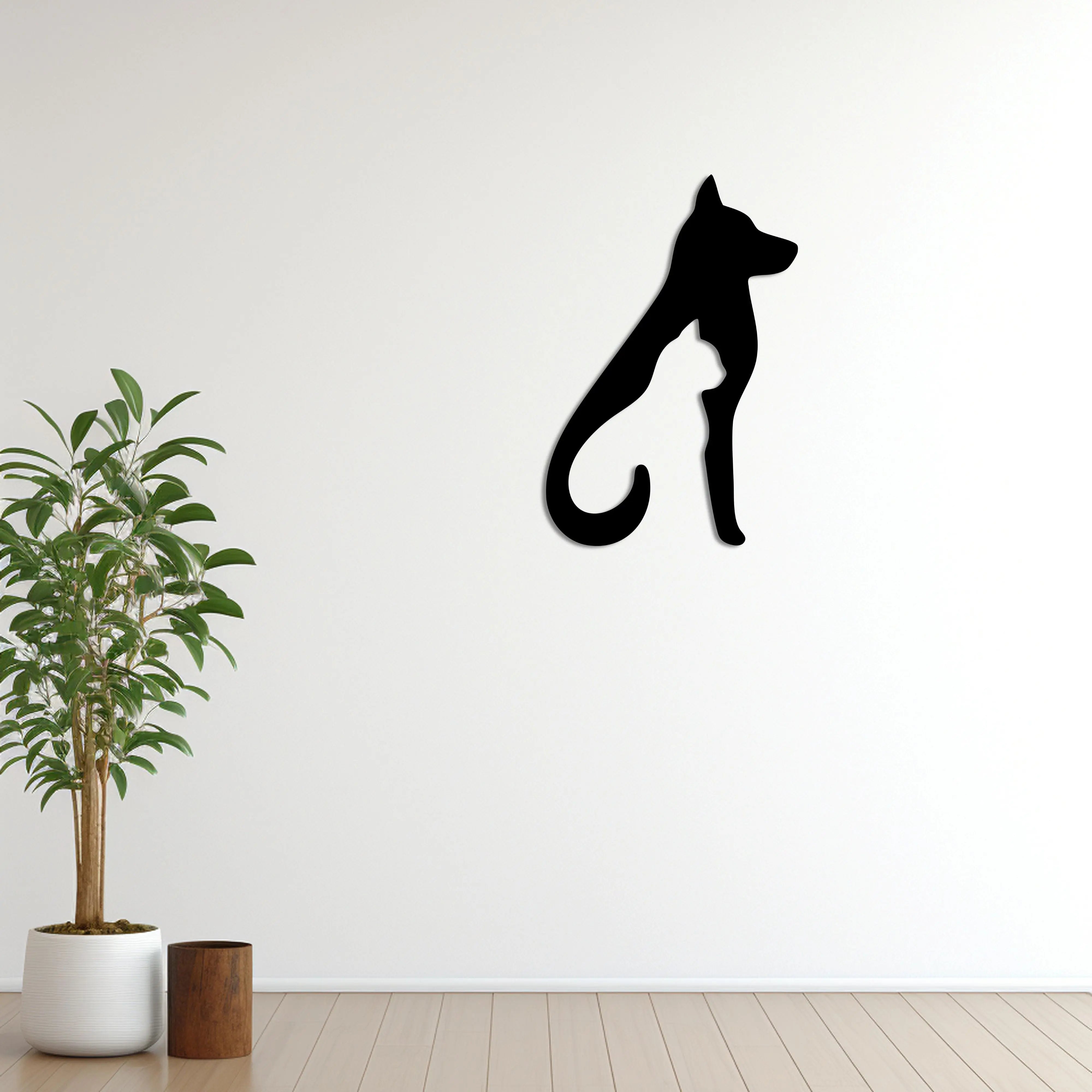 Sessiz Dostluk Metal Duvar Dekoru Laser Artique