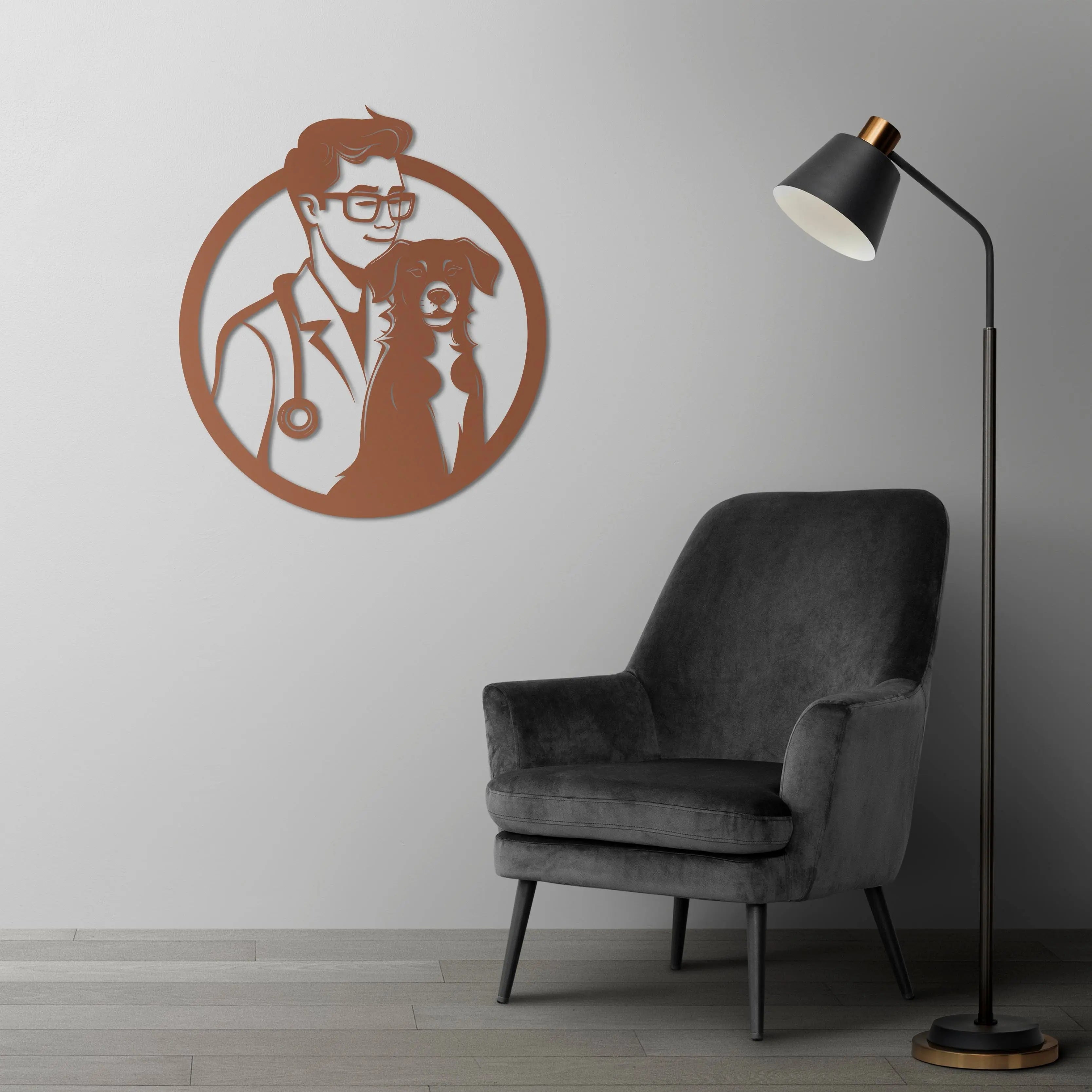 Sadakatin Gözcüsü Metal Duvar Dekoru Laser Artique