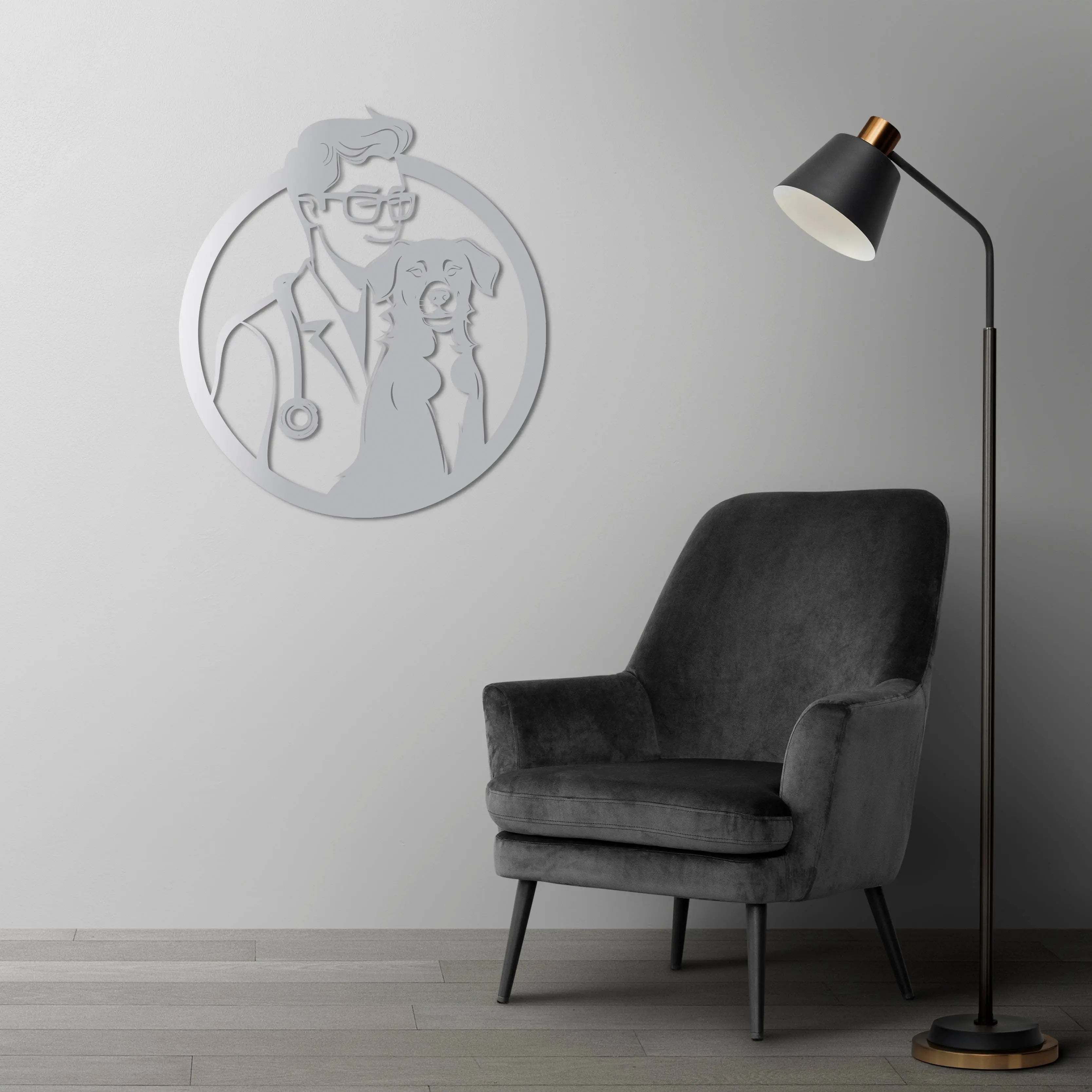 Sadakatin Gözcüsü Metal Duvar Dekoru Laser Artique