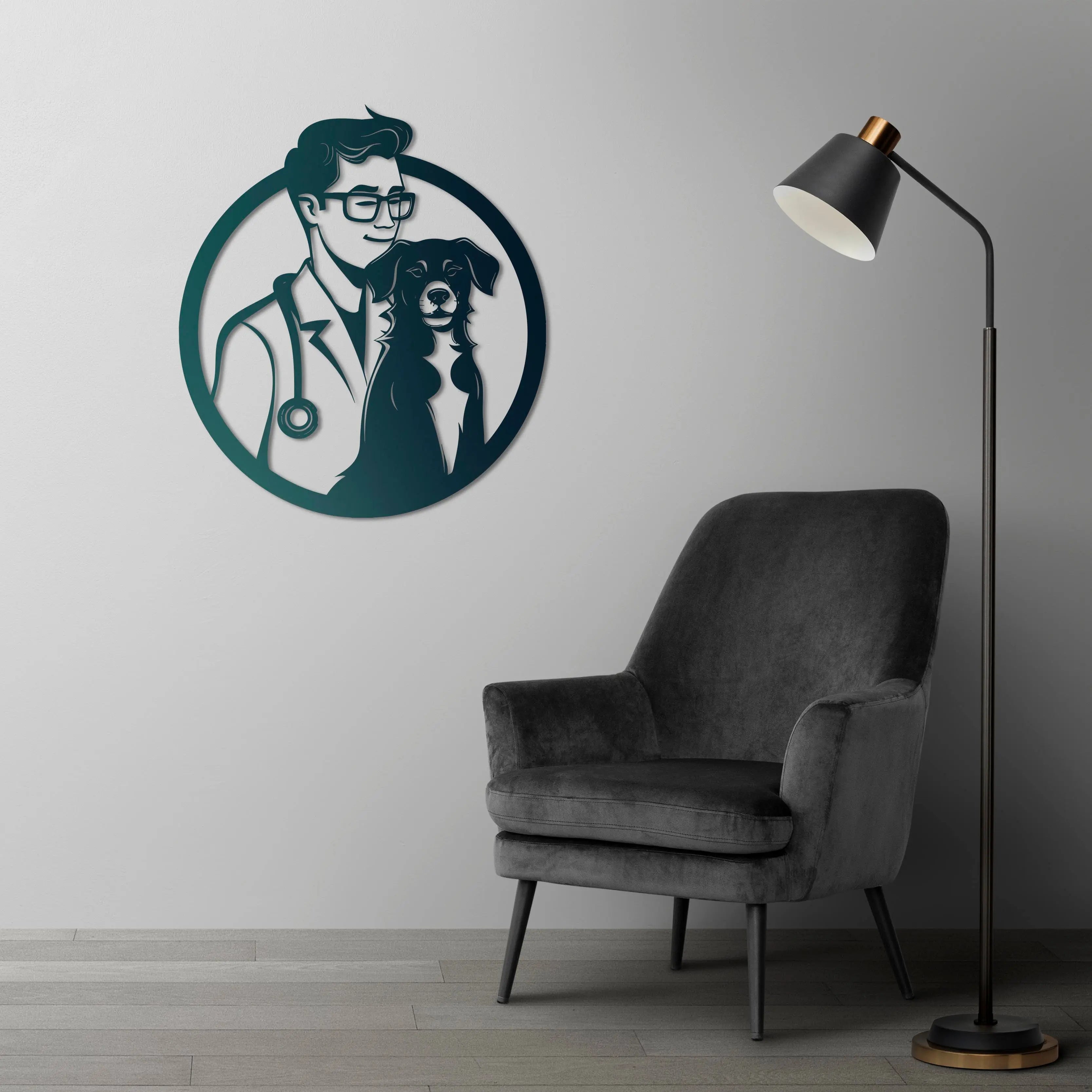 Sadakatin Gözcüsü Metal Duvar Dekoru Laser Artique