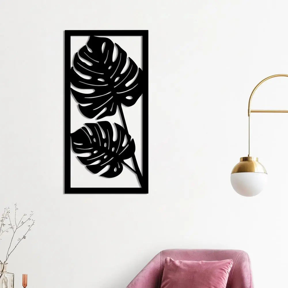 Tropikal Sessizlik Metal Duvar Dekoru Laser Artique