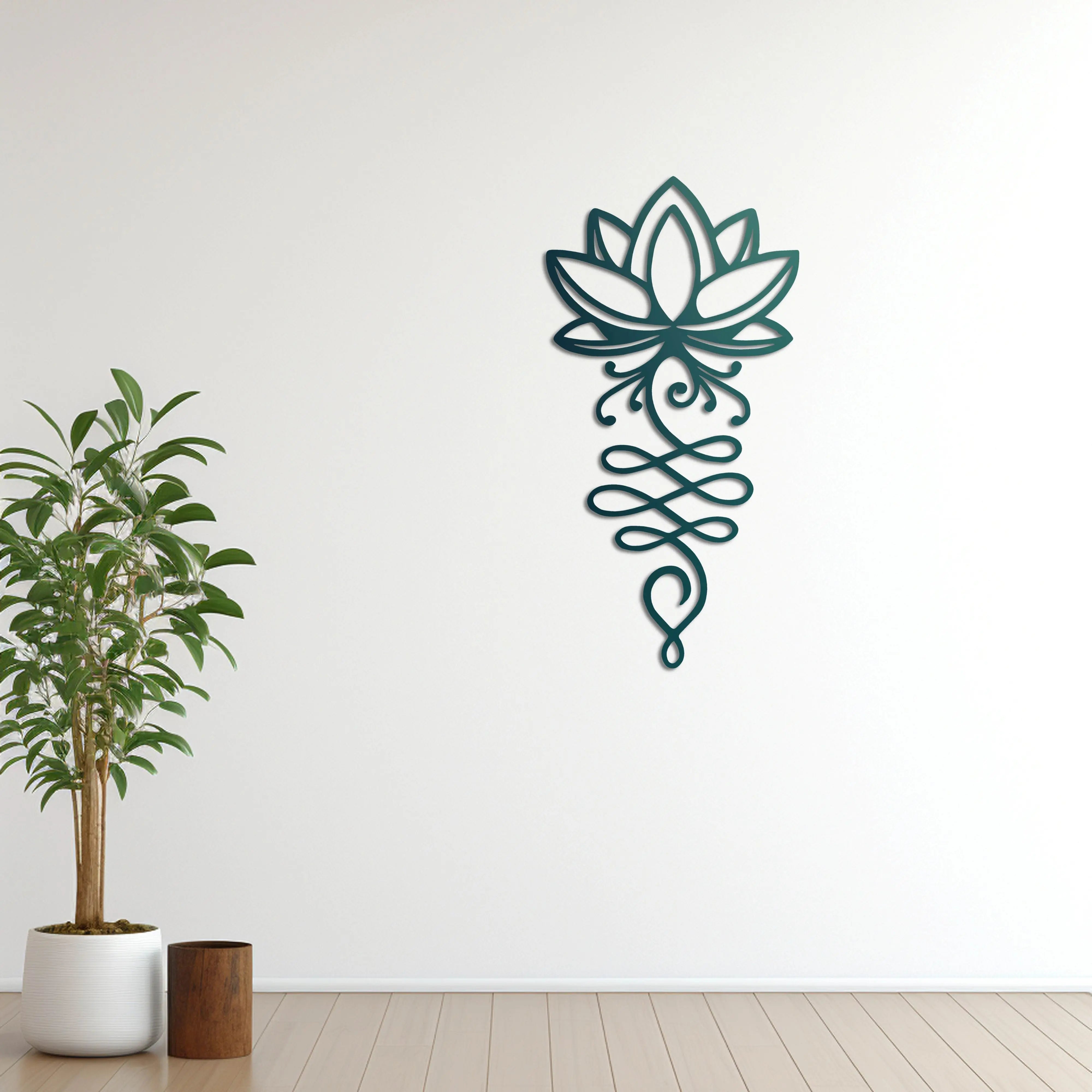 Lotus’un Yolculuğu Metal Duvar Dekoru Laser Artique