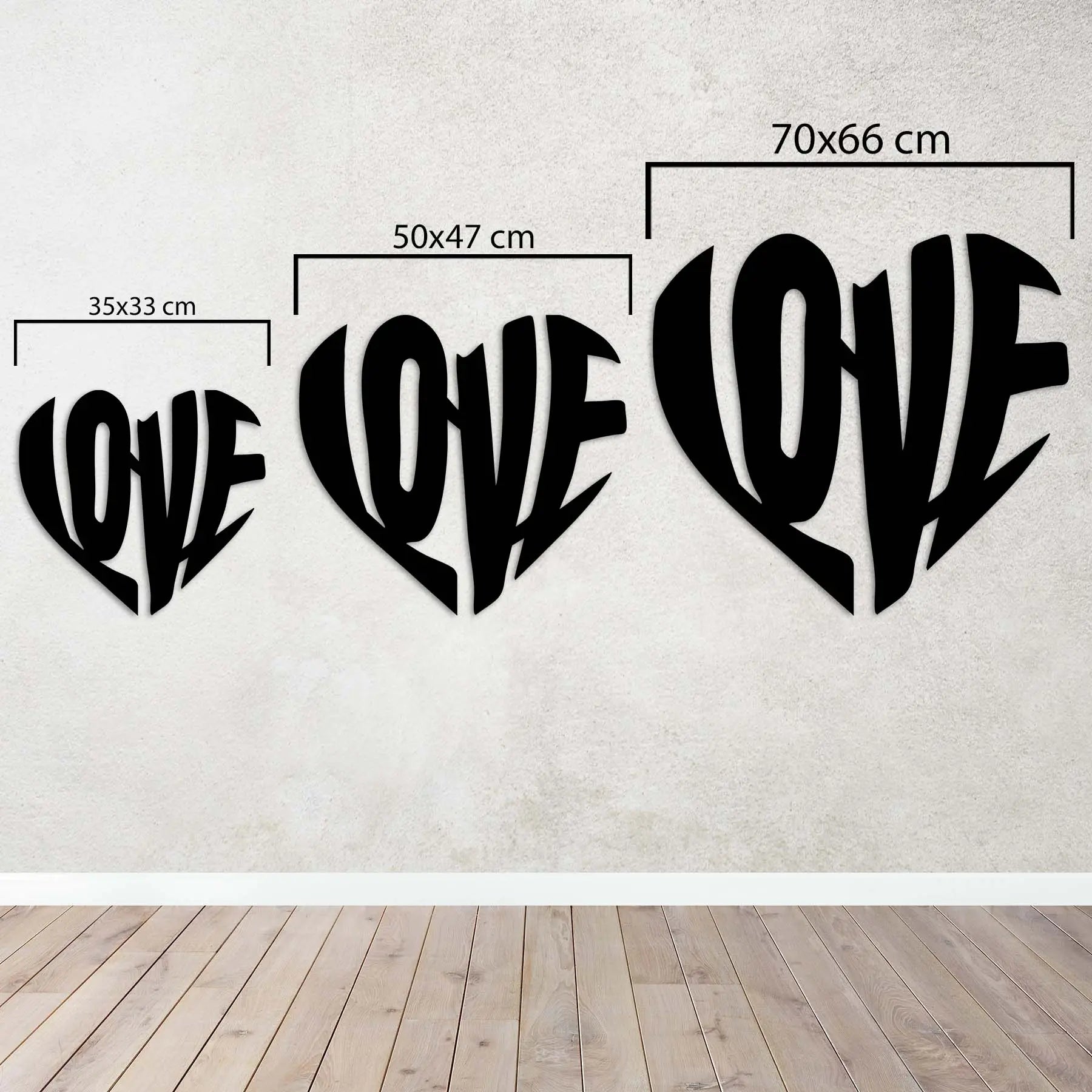 Kalpten Gelen: "LOVE" Metal Duvar Dekoru Laser Artique