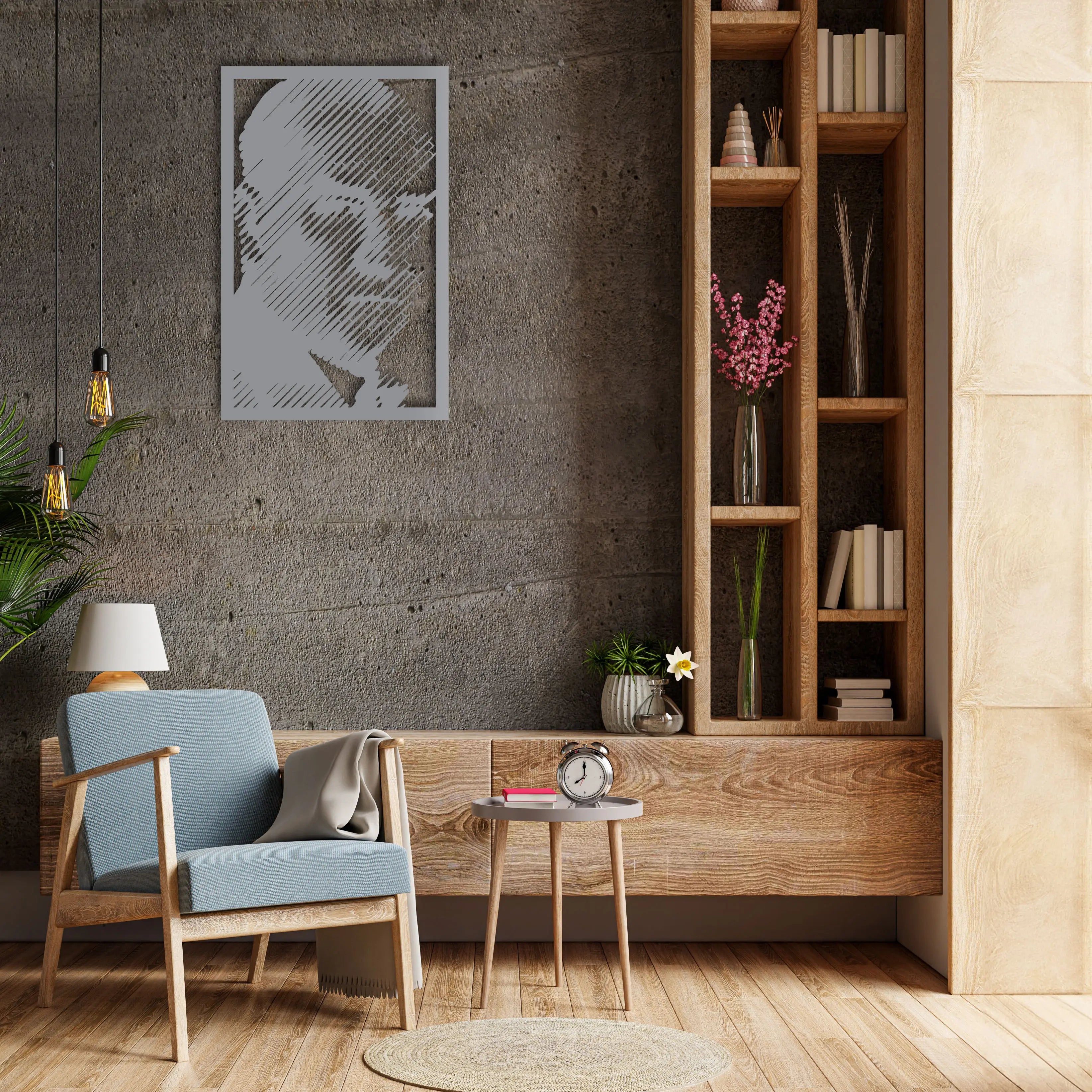 Modern Çizgilerde Bir Devlet Adamı: Atatürk Metal Duvar Dekoru Laser Artique