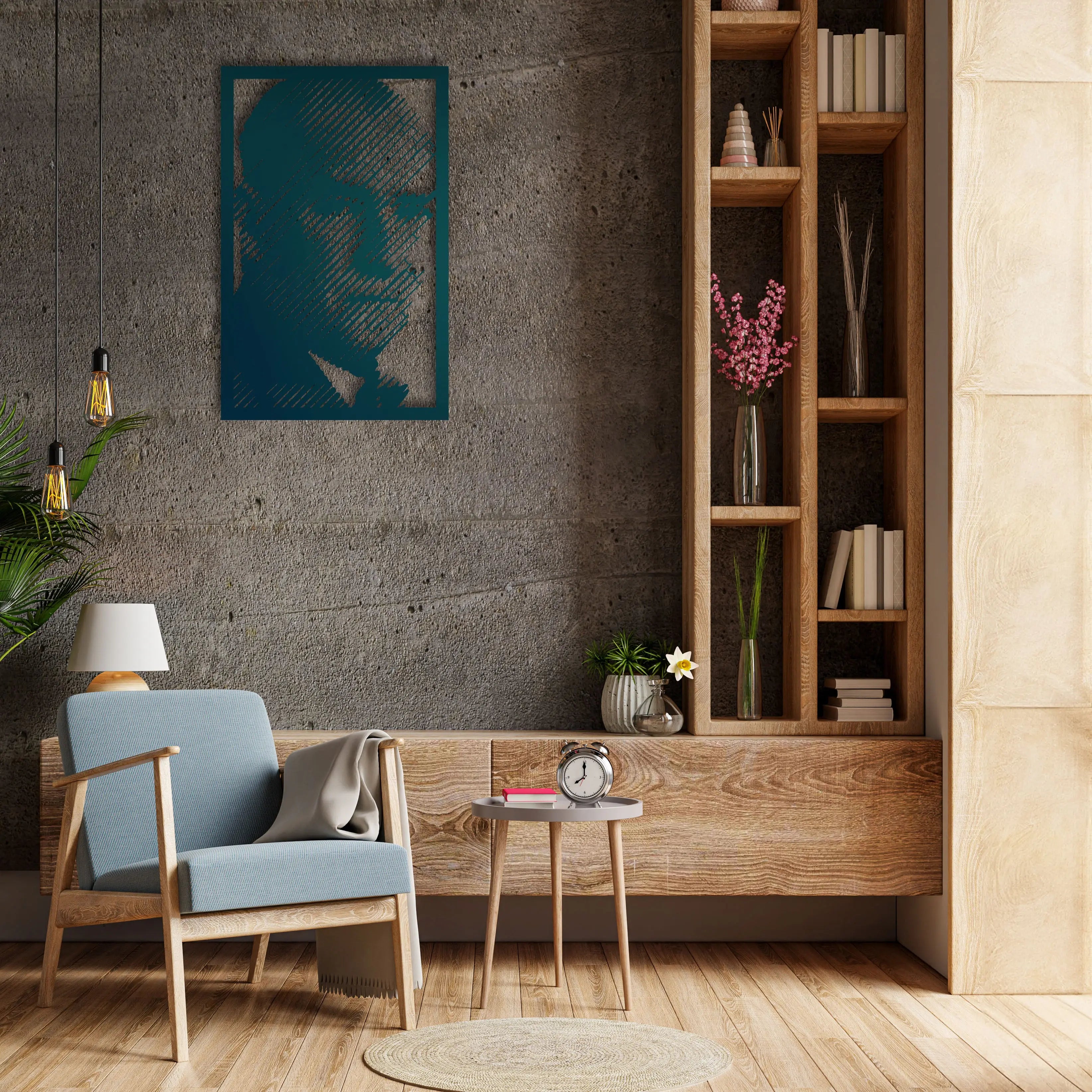 Modern Çizgilerde Bir Devlet Adamı: Atatürk Metal Duvar Dekoru Laser Artique