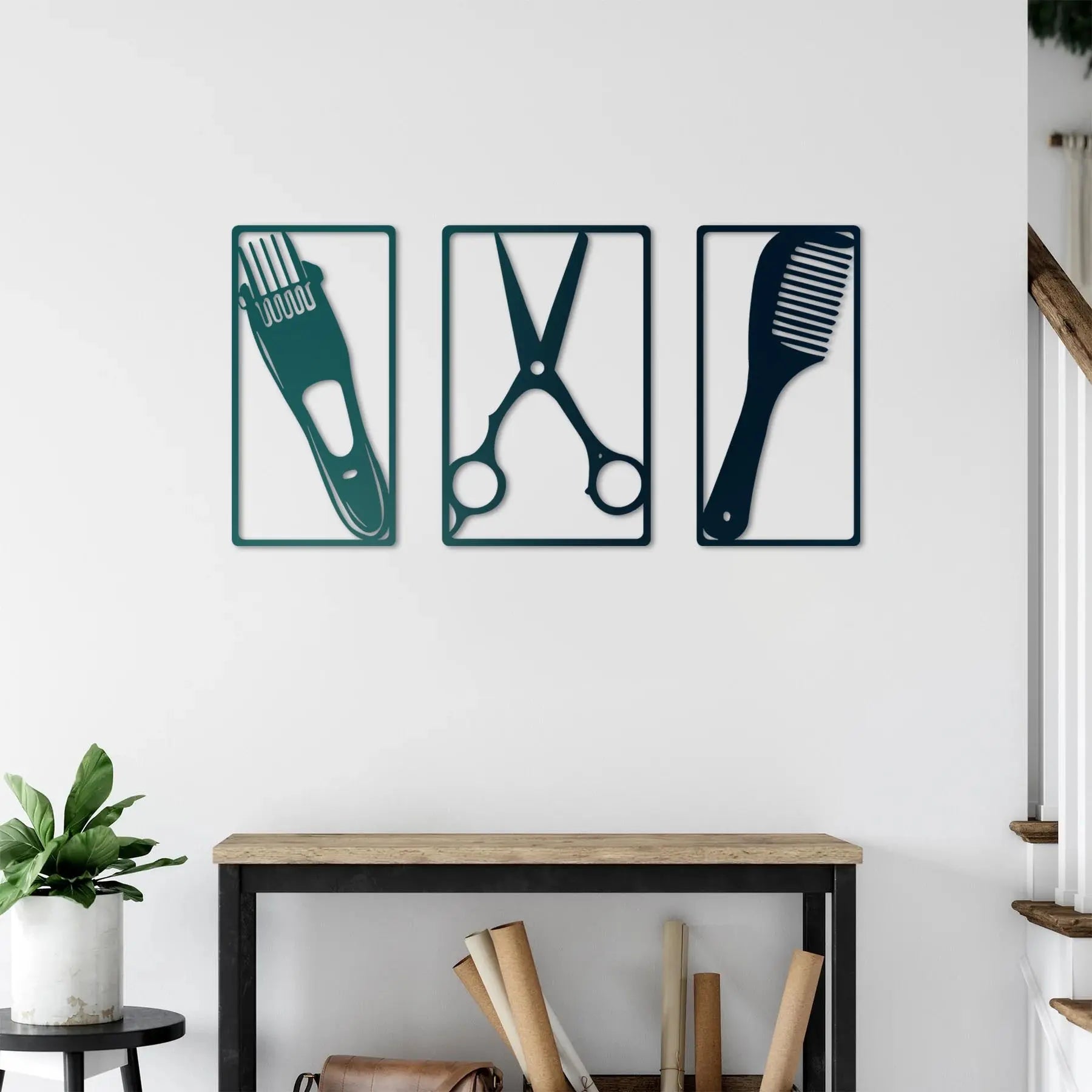 Berber Sanatı 3’lü Set – Metal Duvar Dekoru Laser Artique