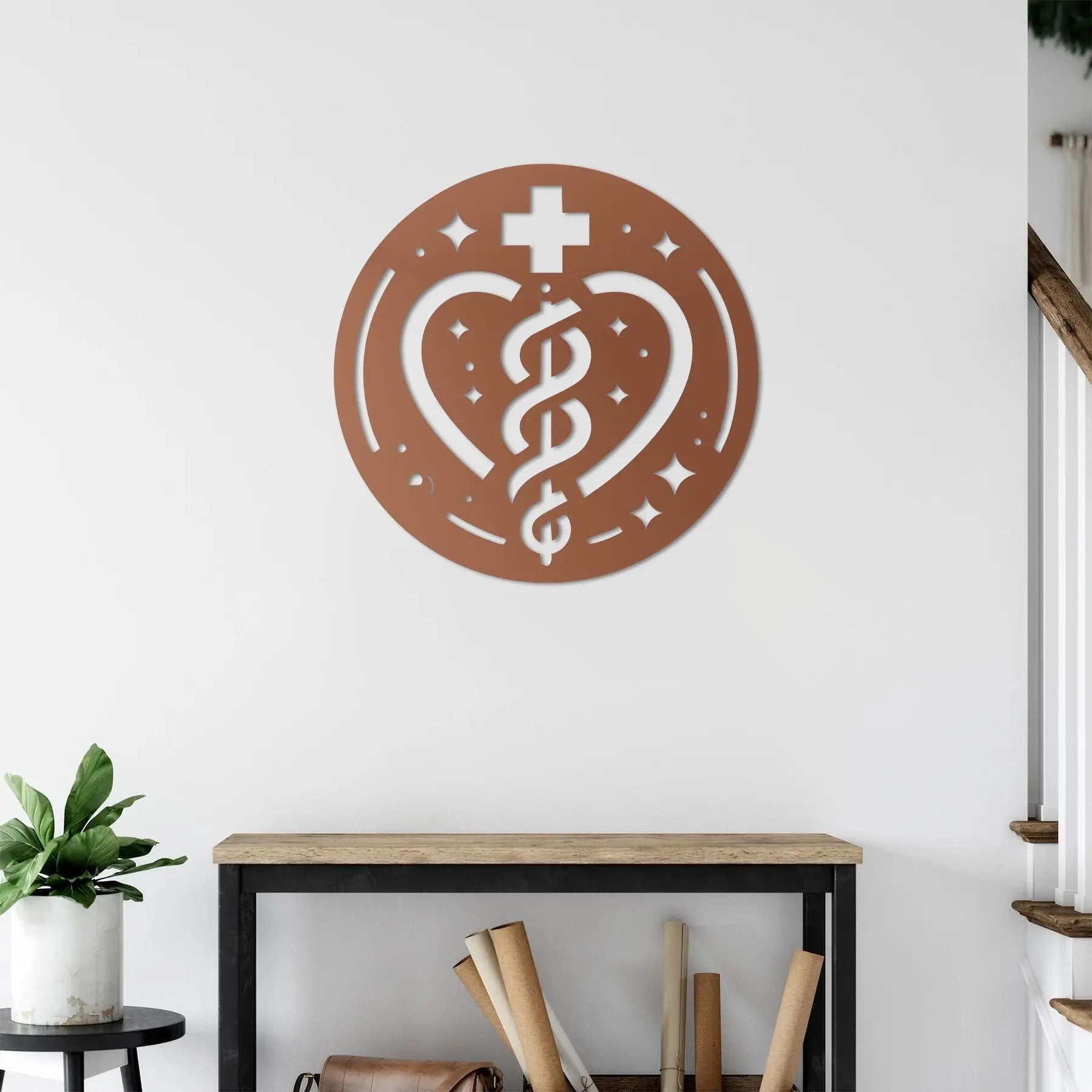 Şifa Çemberi Metal Duvar Dekoru Laser Artique