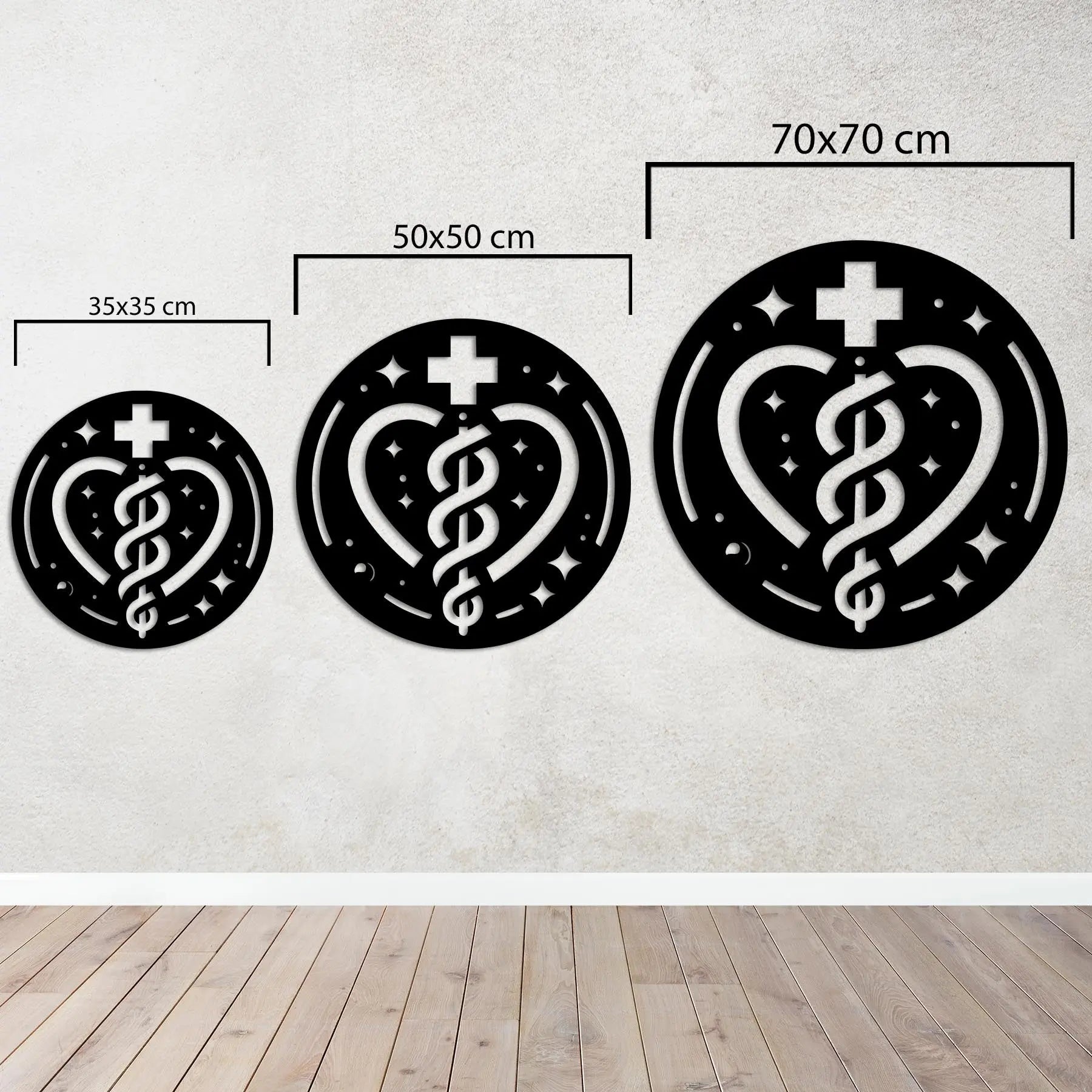 Şifa Çemberi Metal Duvar Dekoru Laser Artique