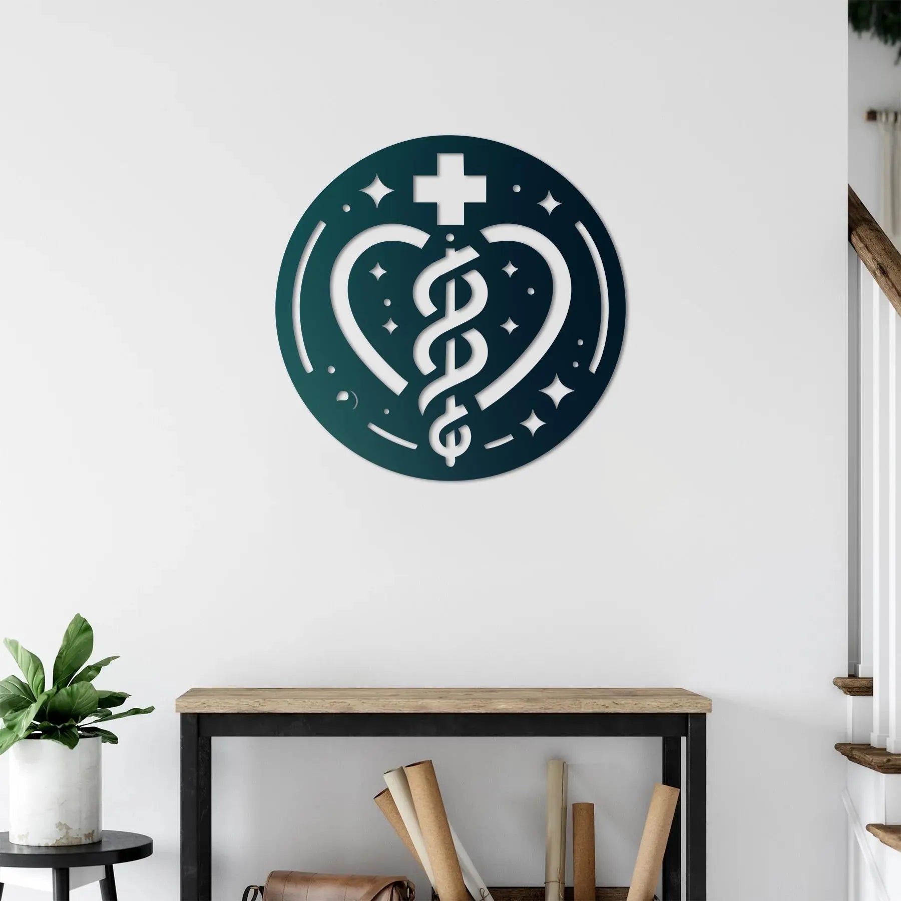 Şifa Çemberi Metal Duvar Dekoru Laser Artique