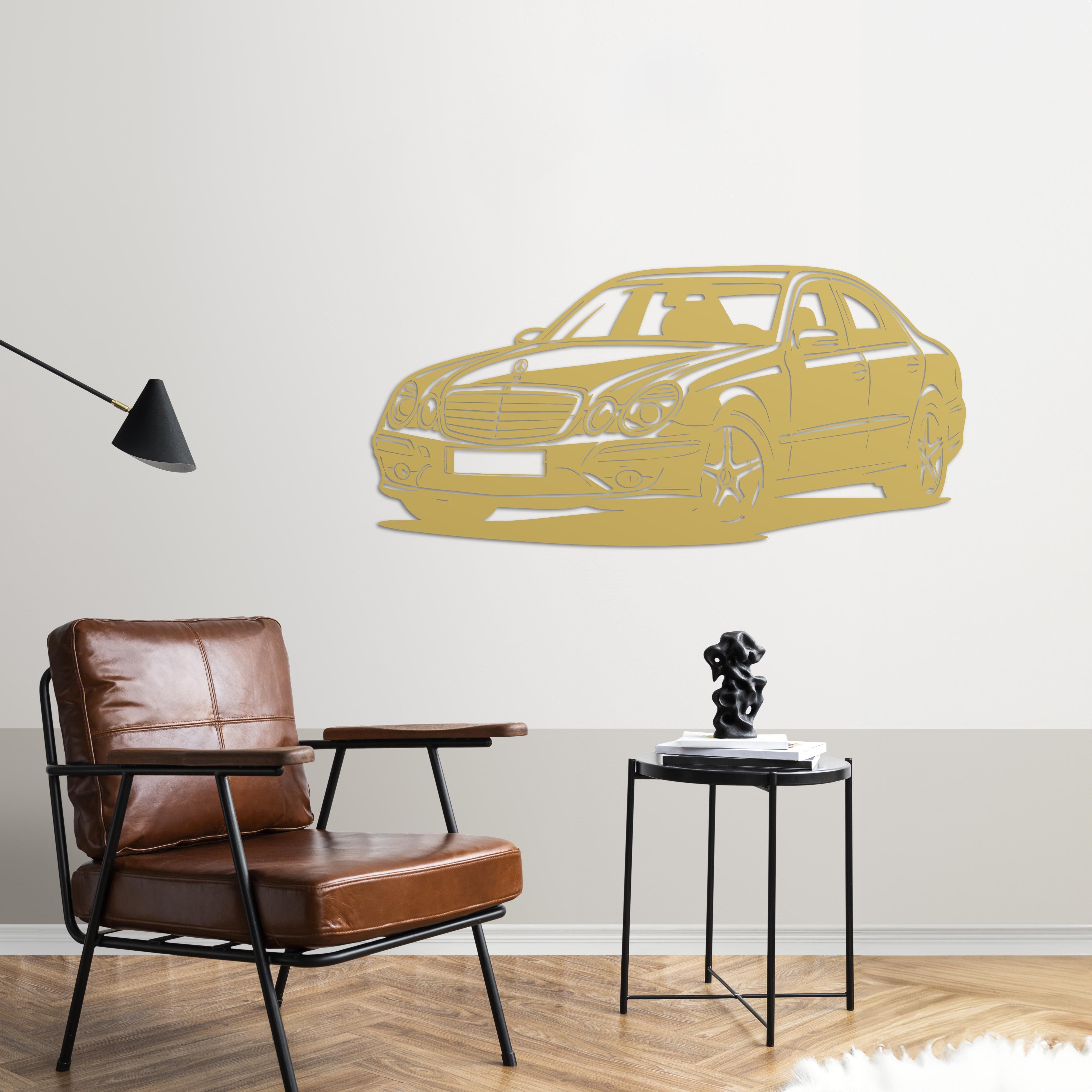 Mercedes-Benz W211 E-Class – Araba Metal Duvar Dekoru Laser Artique