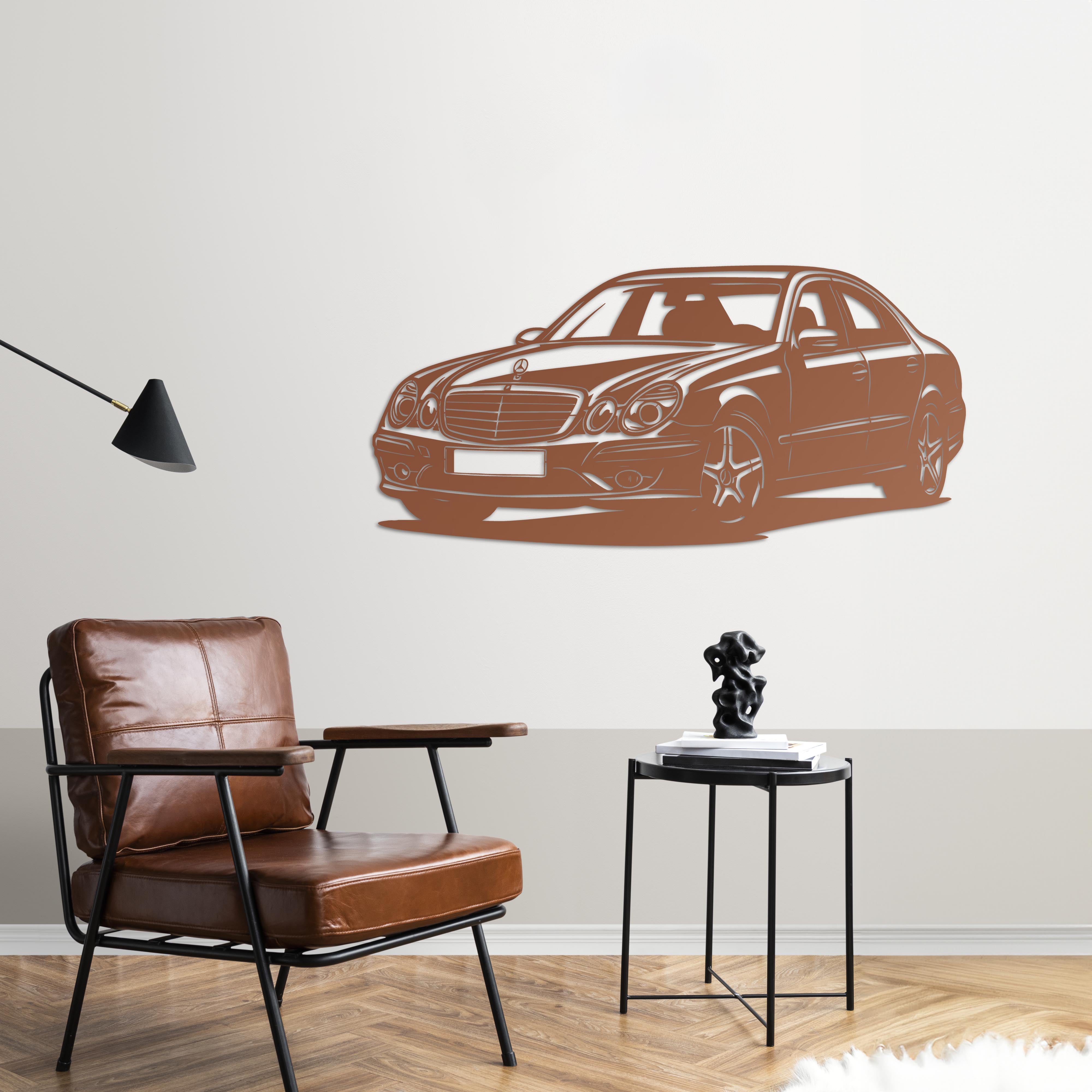 Mercedes-Benz W211 E-Class – Araba Metal Duvar Dekoru Laser Artique