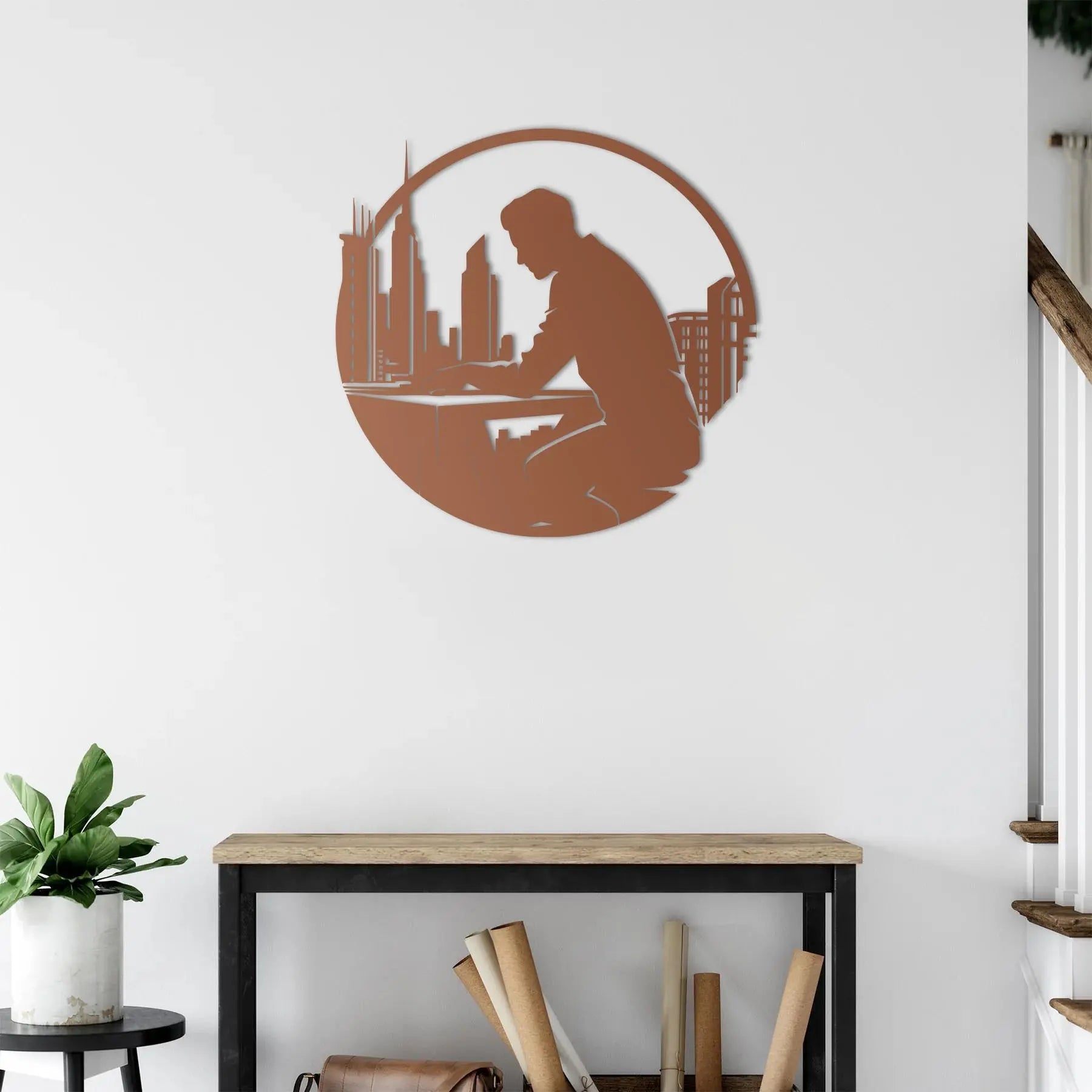 Şehrin Mimarı – Metal Duvar Dekoru Laser Artique