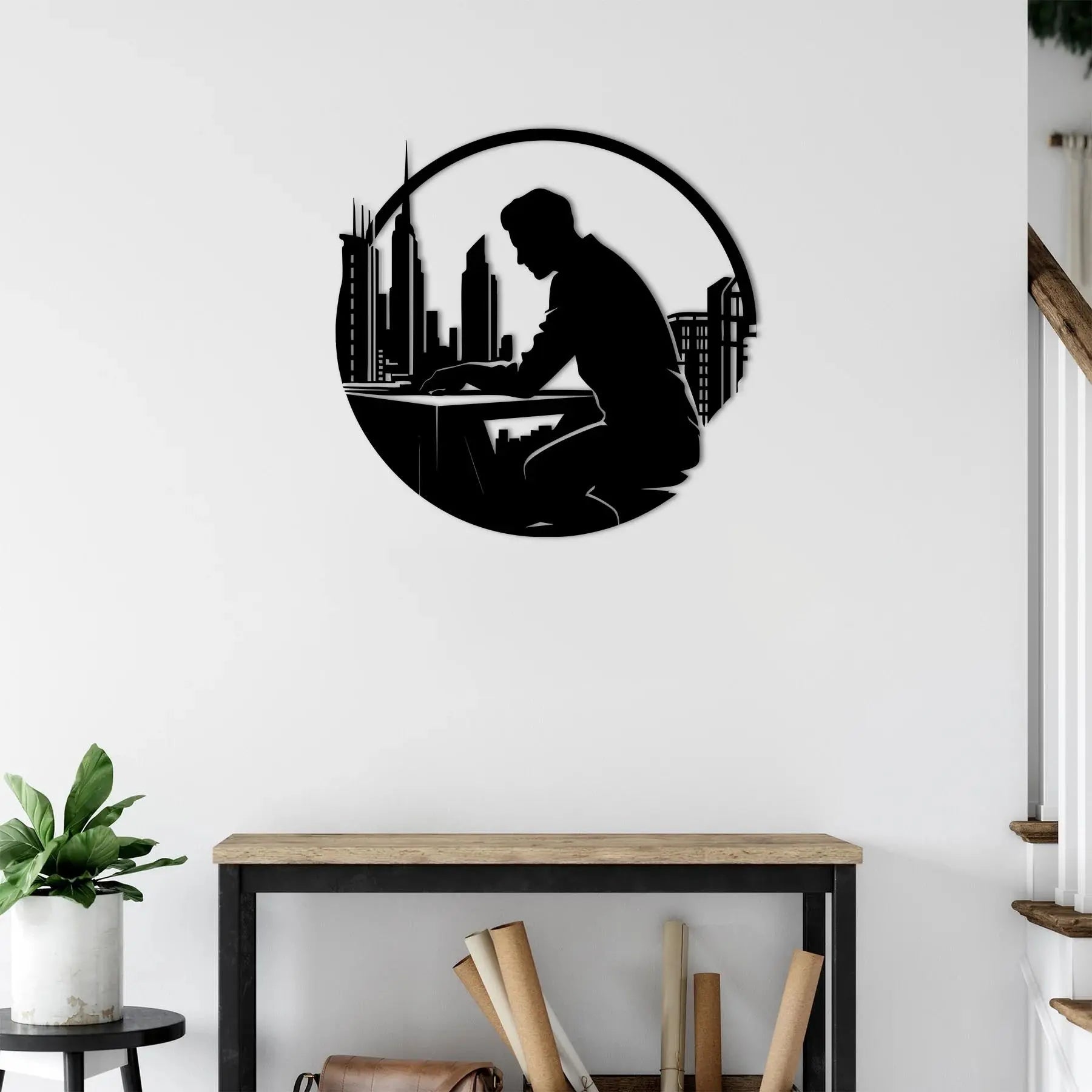 Şehrin Mimarı – Metal Duvar Dekoru Laser Artique