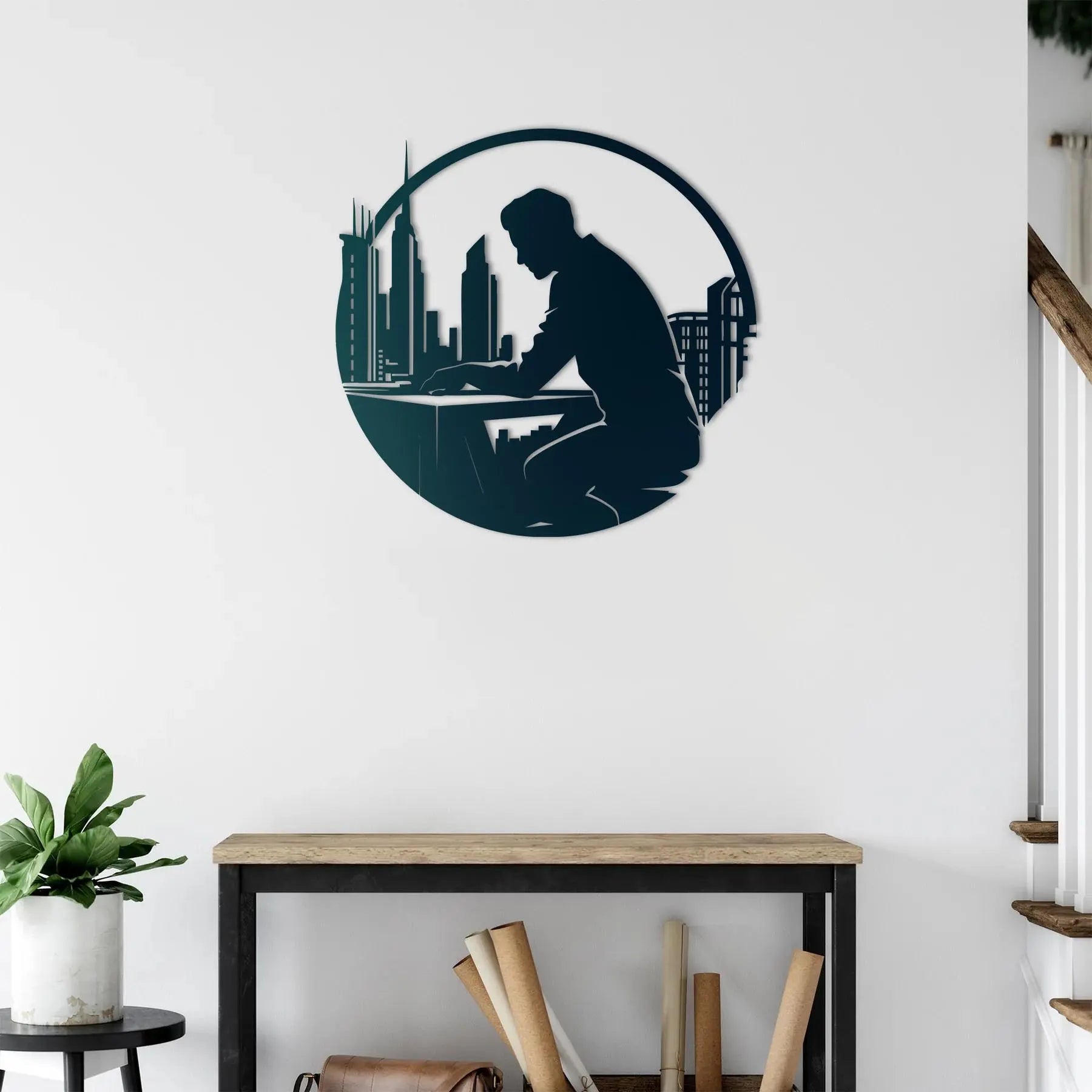 Şehrin Mimarı – Metal Duvar Dekoru Laser Artique