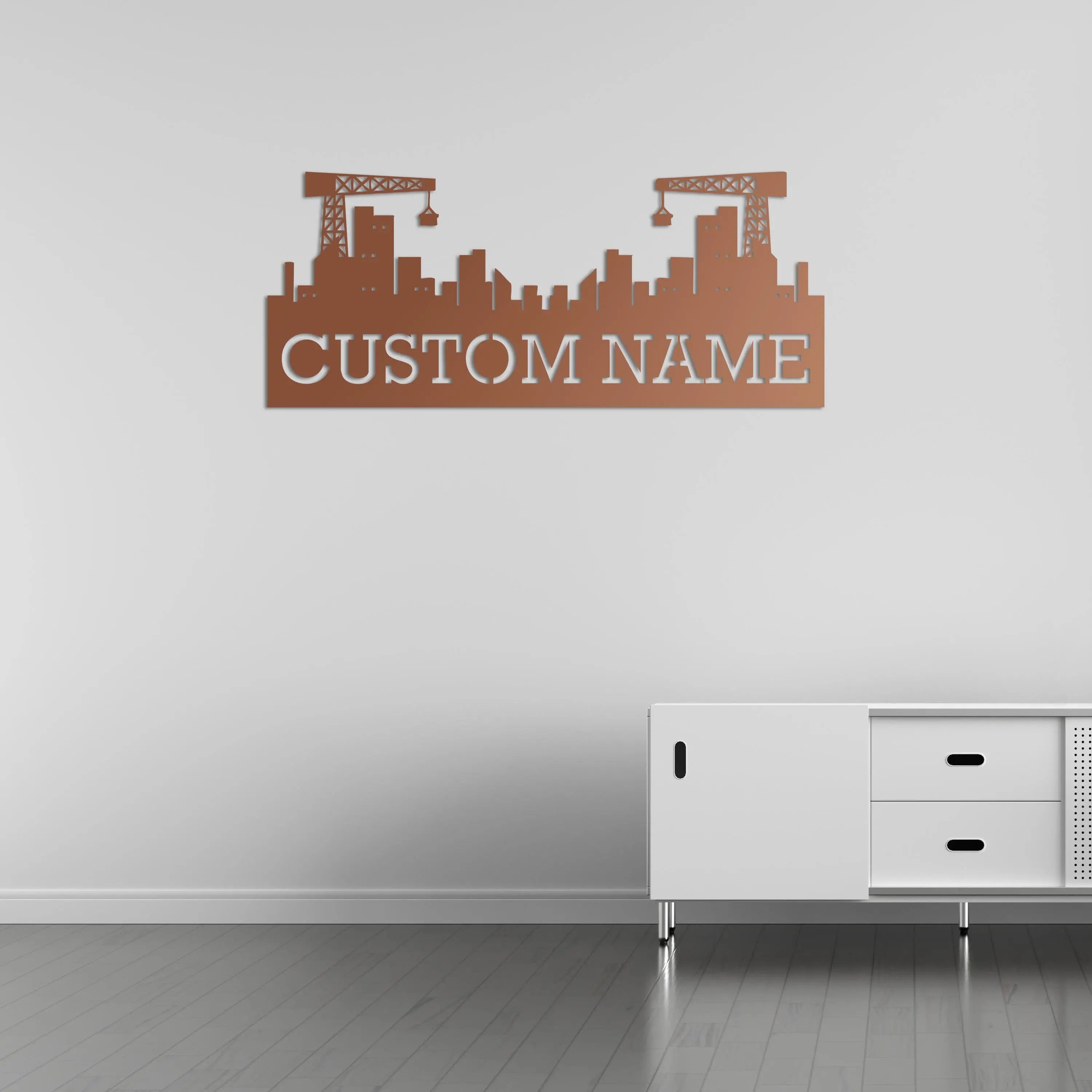 Şehir Kurucusu – Kişiselleştirilebilir Metal Duvar Dekoru Laser Artique