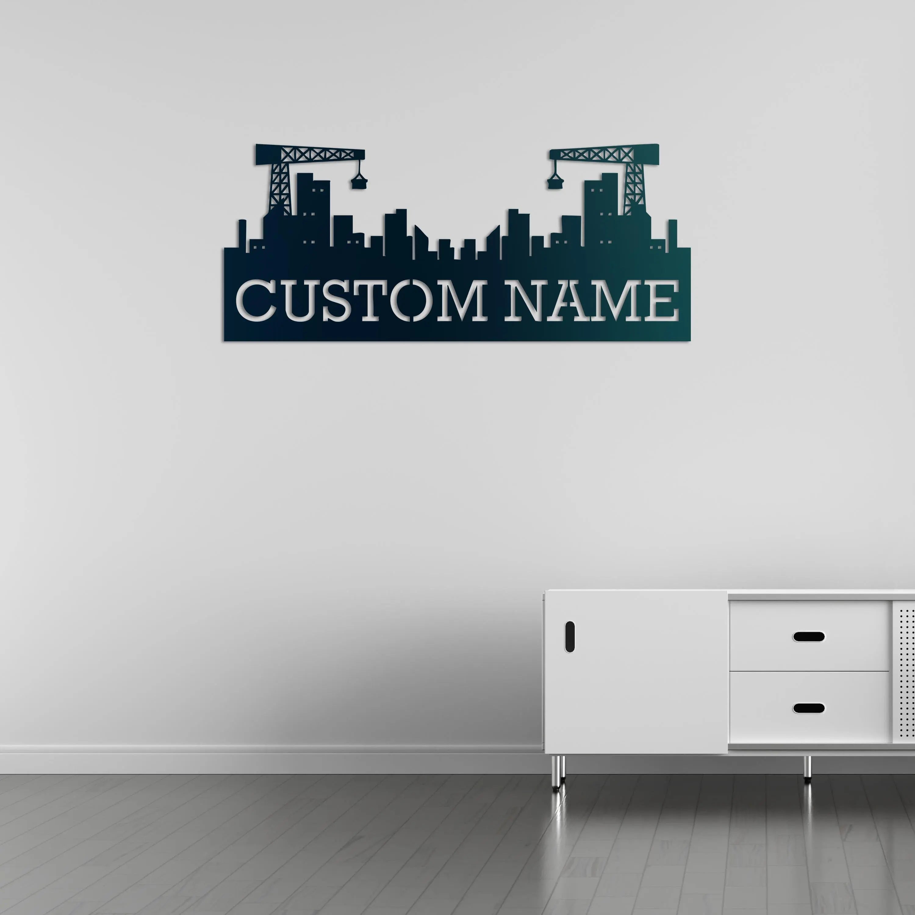 Şehir Kurucusu – Kişiselleştirilebilir Metal Duvar Dekoru Laser Artique