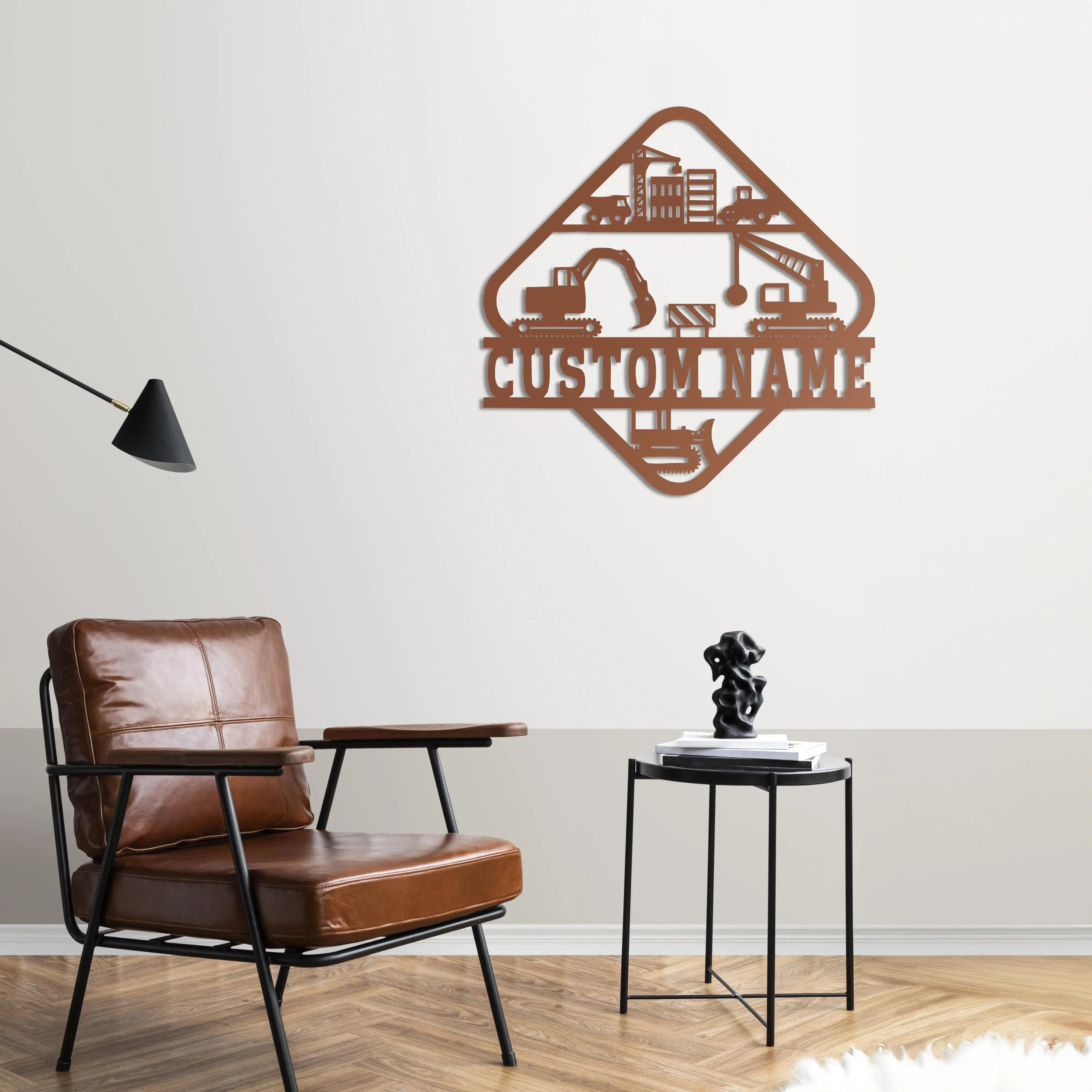 Şantiye Ruhu – Kişiselleştirilebilir Metal Duvar Dekoru Laser Artique