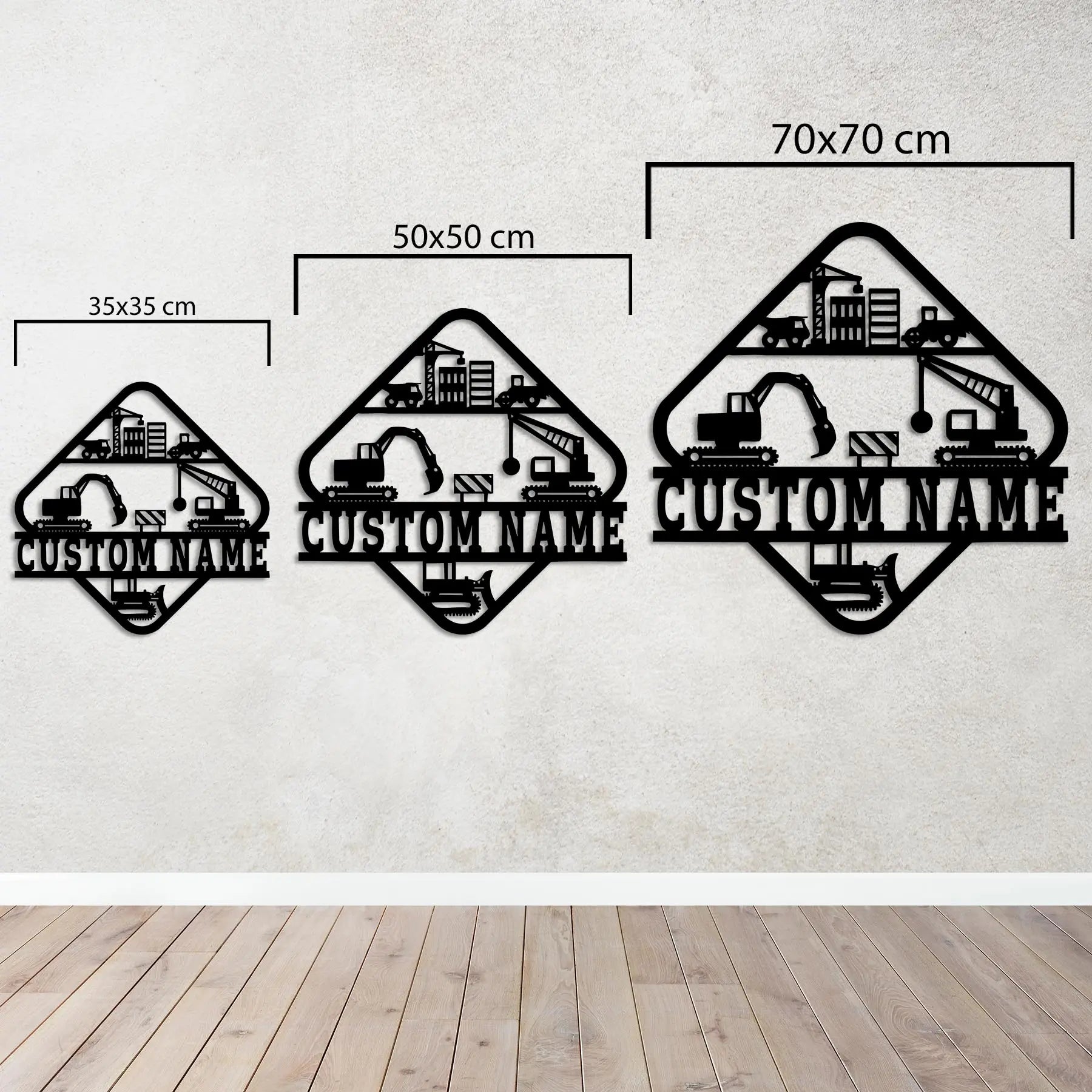 Şantiye Ruhu – Kişiselleştirilebilir Metal Duvar Dekoru Laser Artique