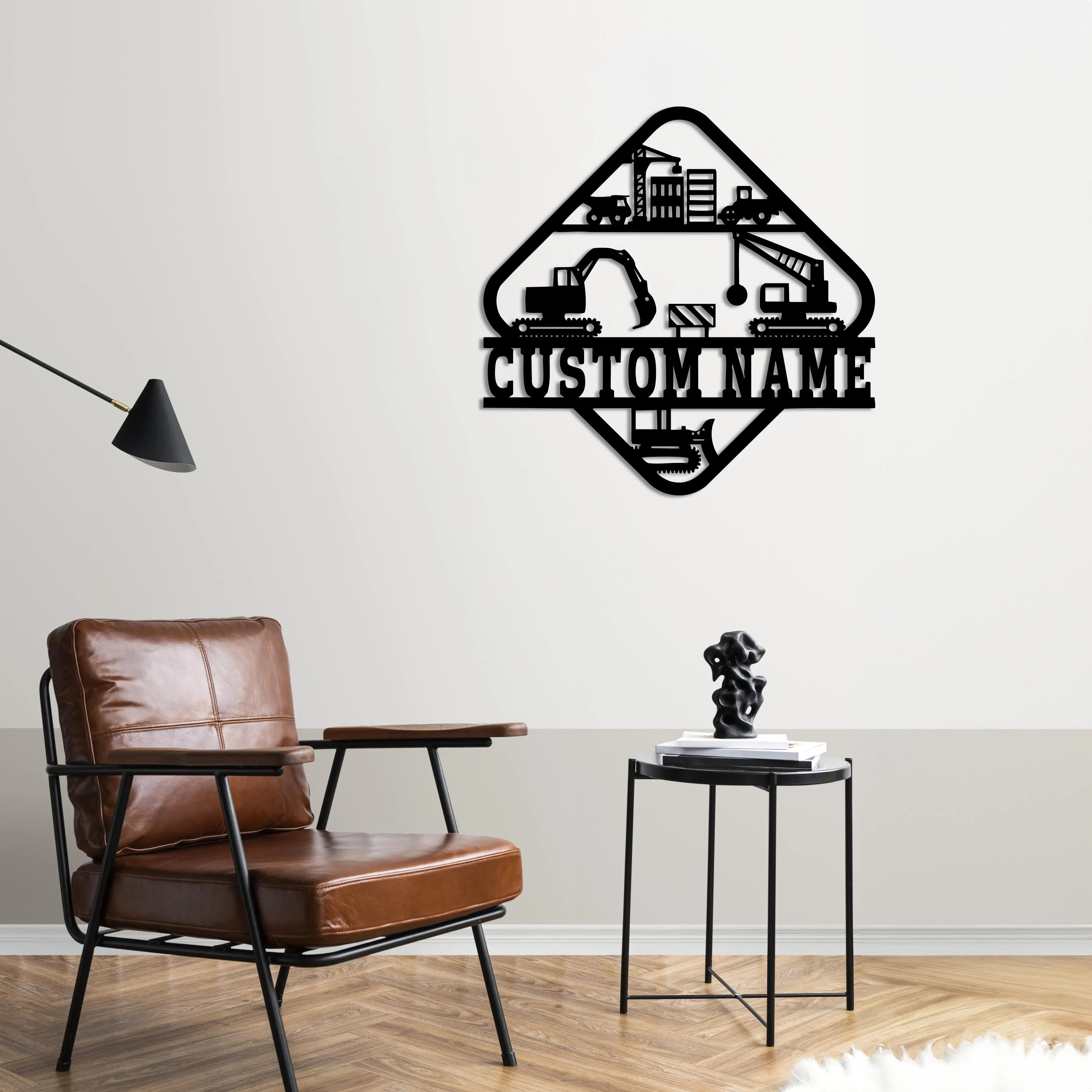 Şantiye Ruhu – Kişiselleştirilebilir Metal Duvar Dekoru Laser Artique