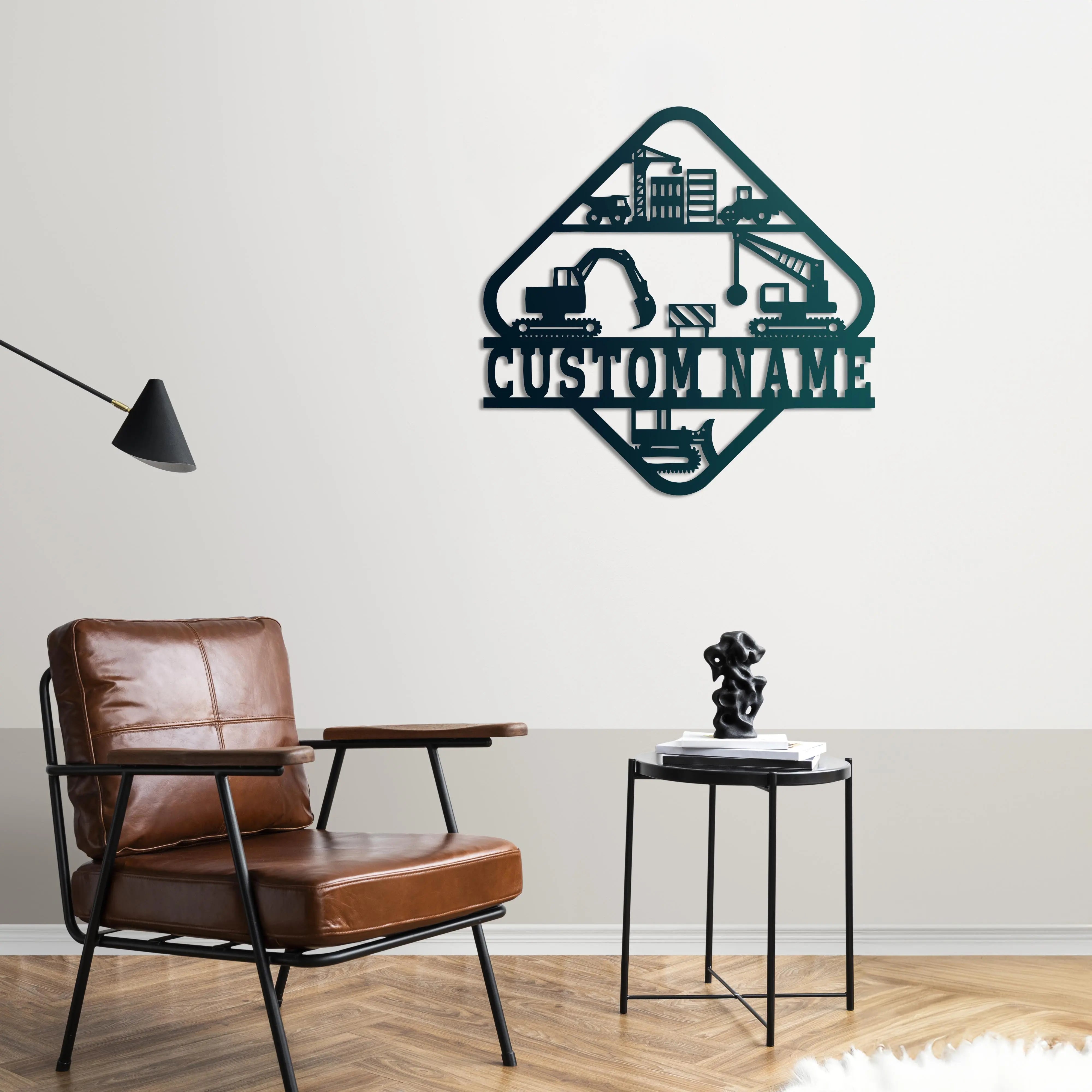 Şantiye Ruhu – Kişiselleştirilebilir Metal Duvar Dekoru Laser Artique