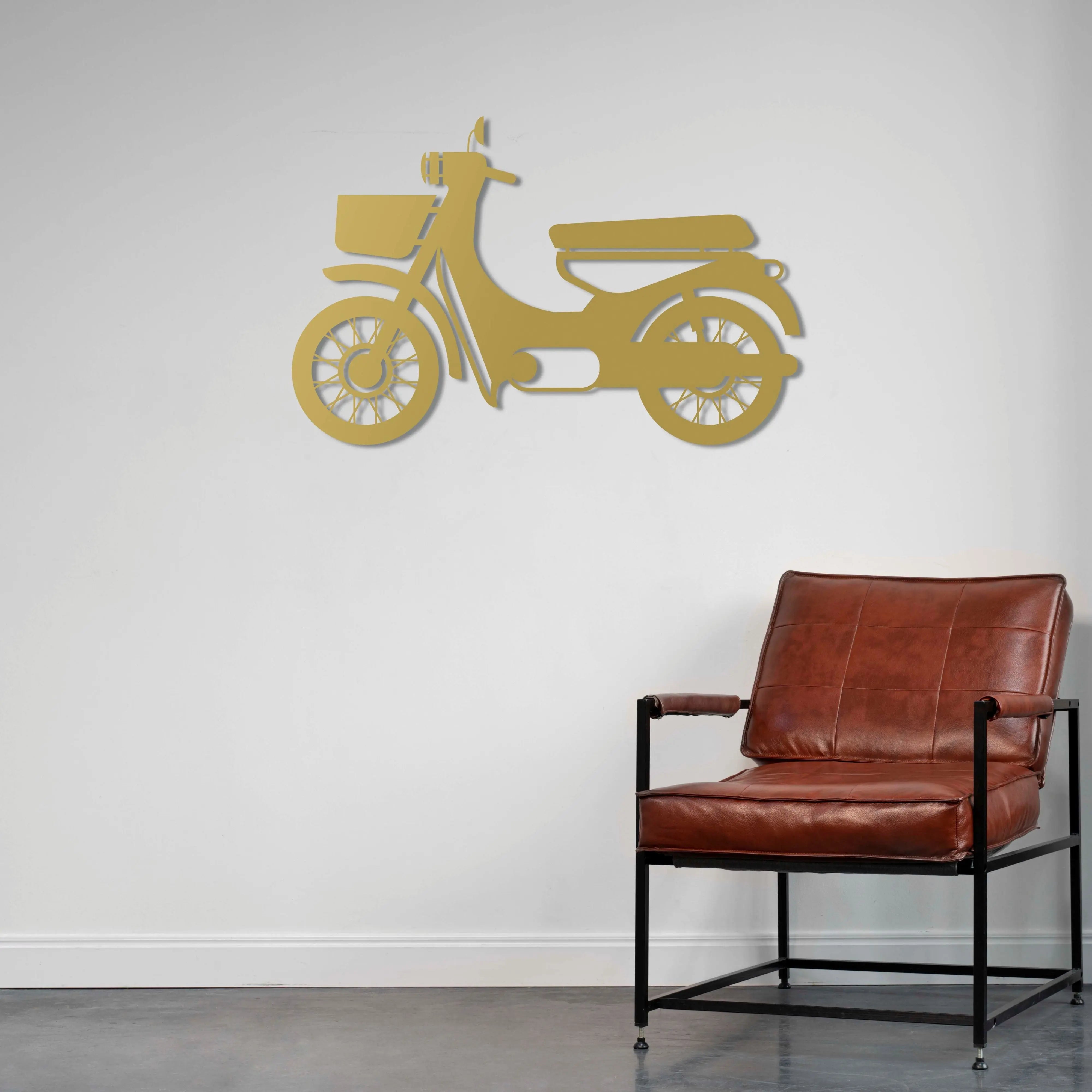 Retro Mobilet – Metal Motosiklet Duvar Dekoru Laser Artique