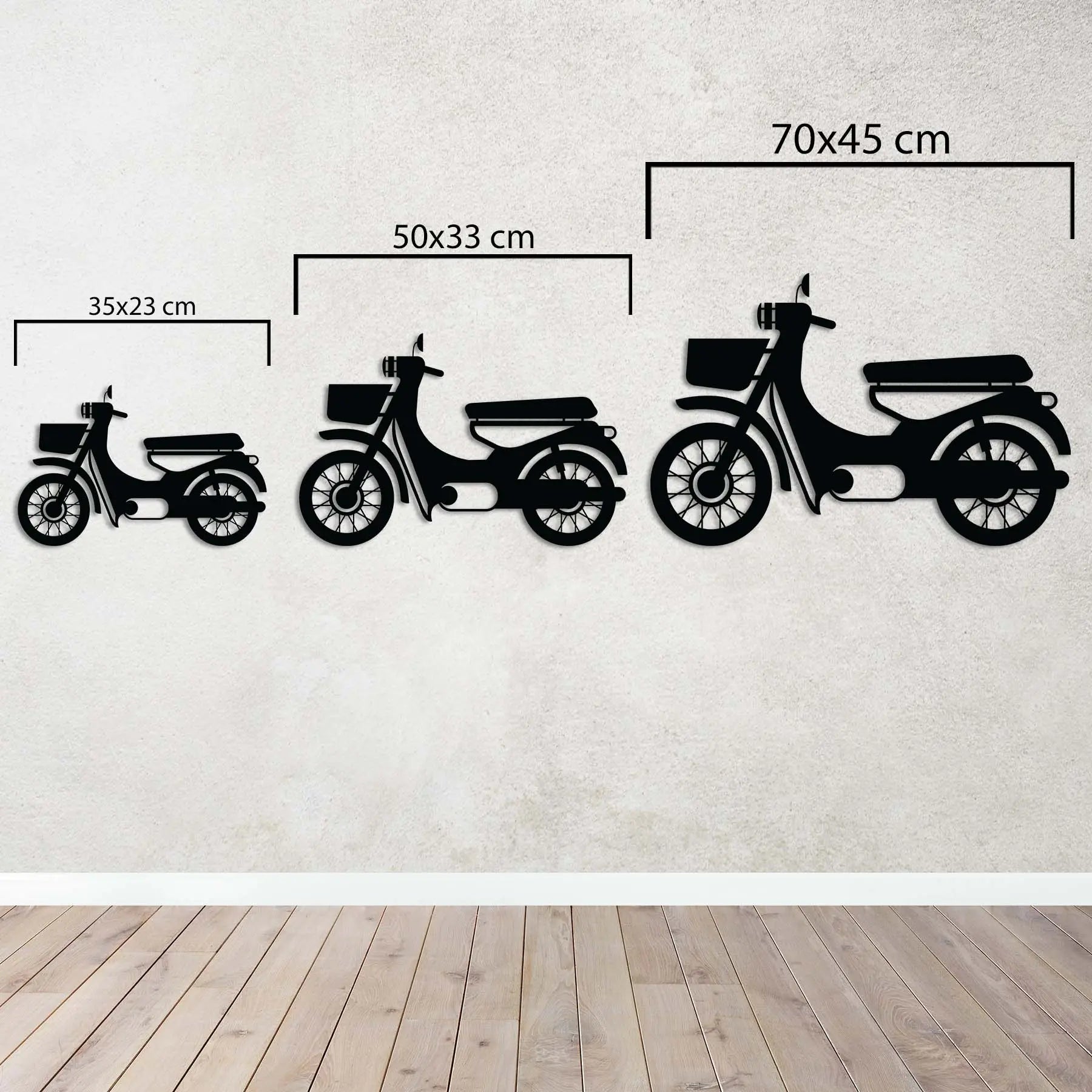 Retro Mobilet – Metal Motosiklet Duvar Dekoru Laser Artique