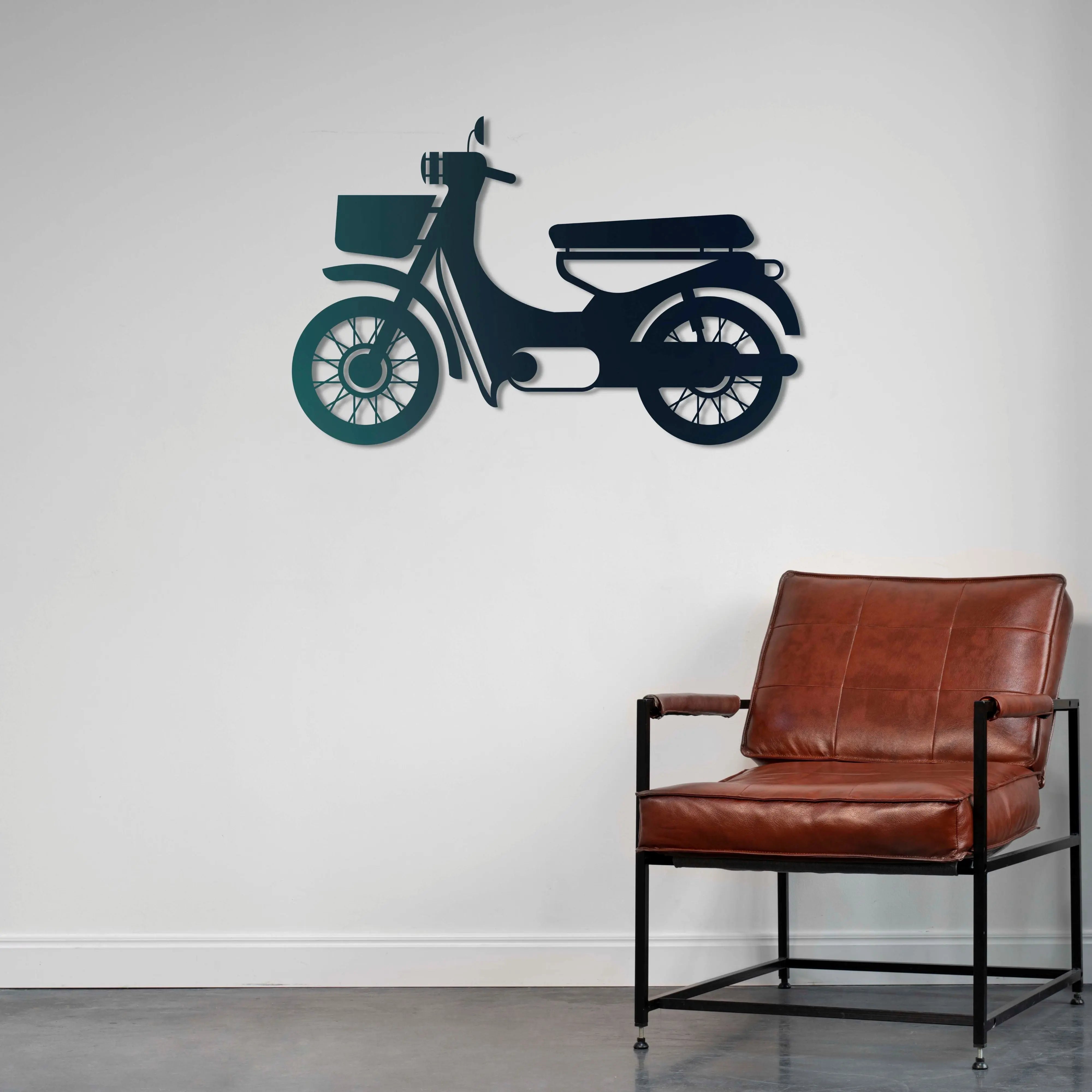 Retro Mobilet – Metal Motosiklet Duvar Dekoru Laser Artique