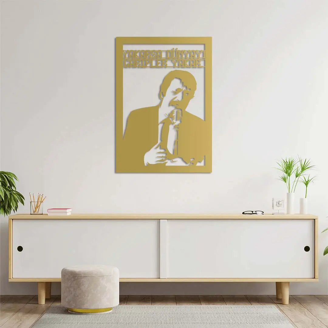 Müslüm Baba Metal Duvar Dekoru Laser Artique