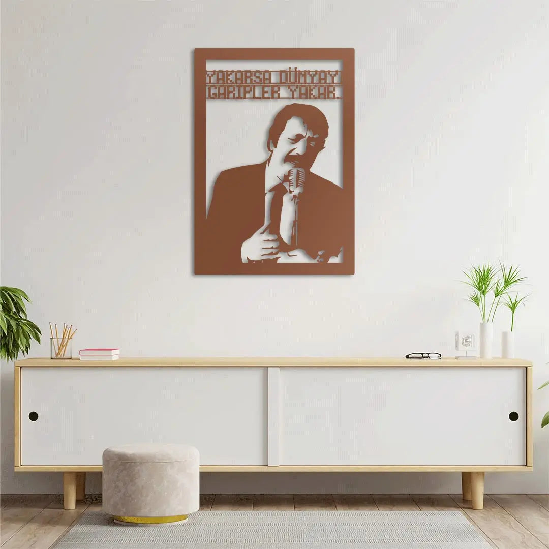 Müslüm Baba Metal Duvar Dekoru Laser Artique