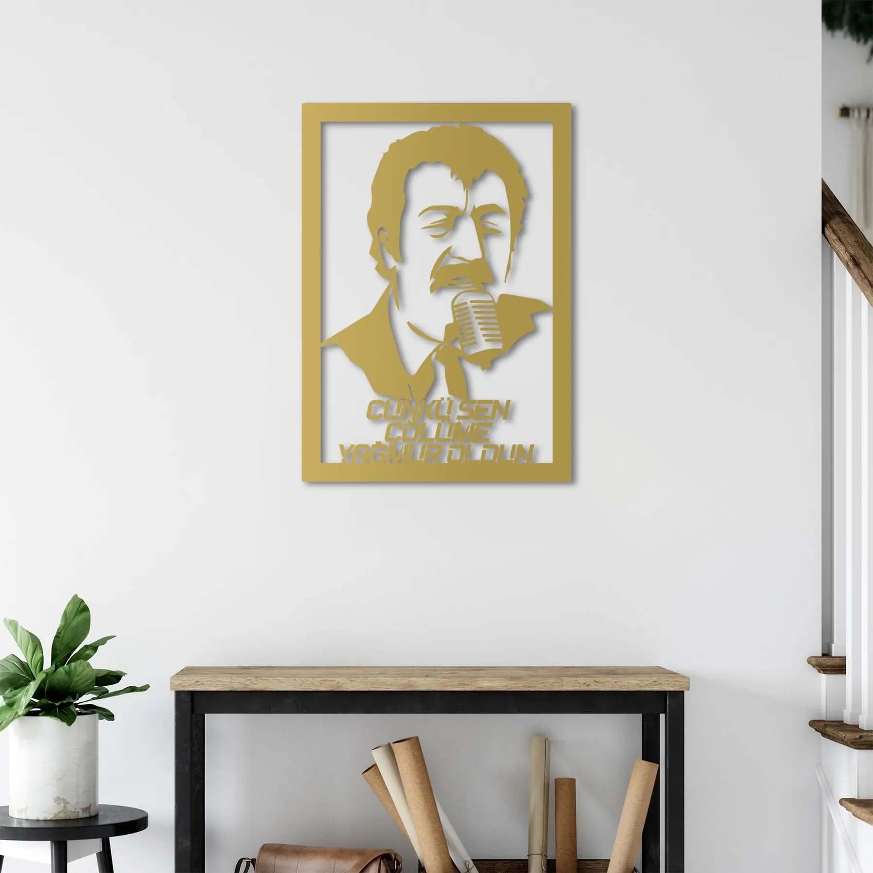 Müslüm Gürses Metal Duvar Dekoru Laser Artique