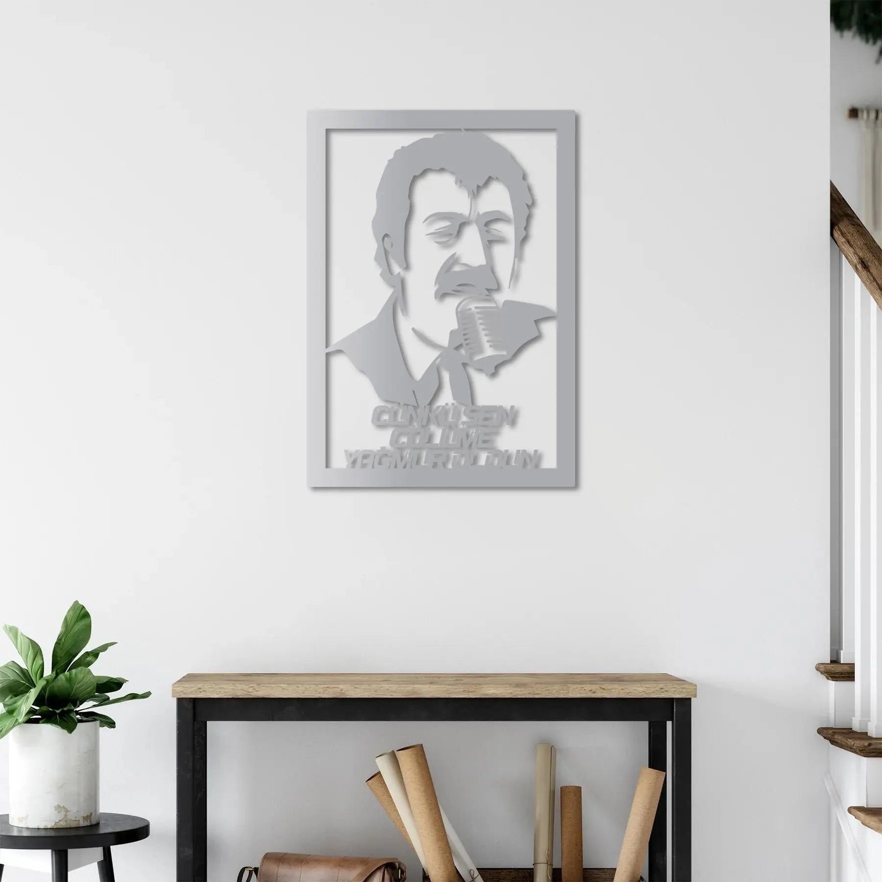 Müslüm Gürses Metal Duvar Dekoru Laser Artique