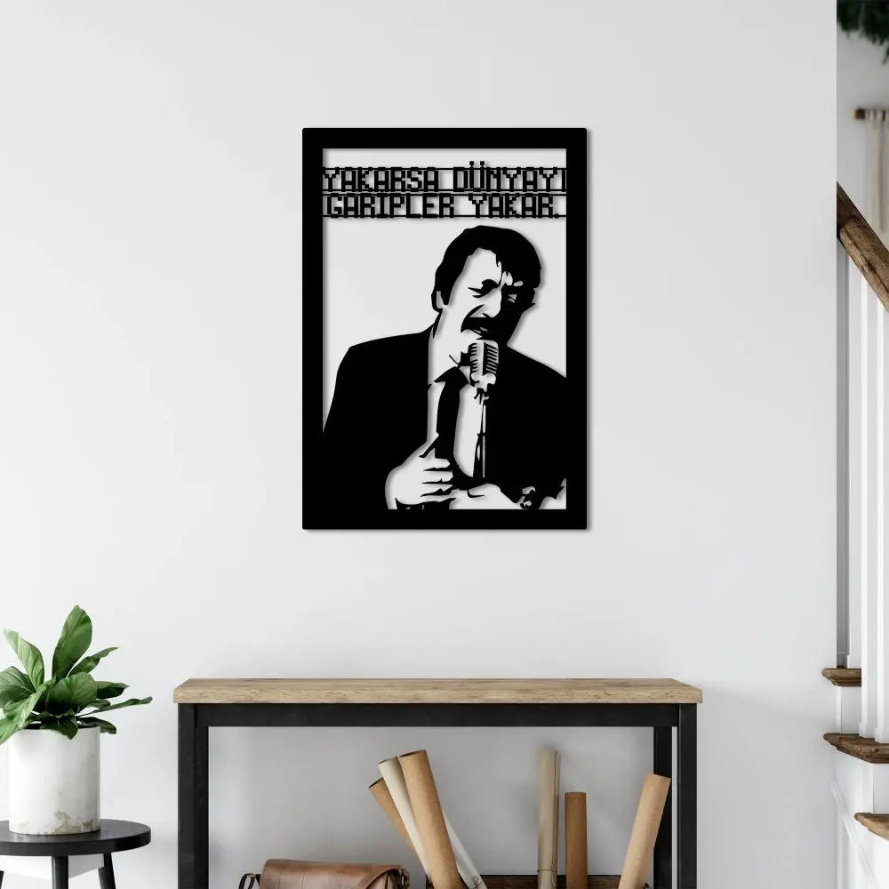 Müslüm Baba Metal Duvar Dekoru Laser Artique