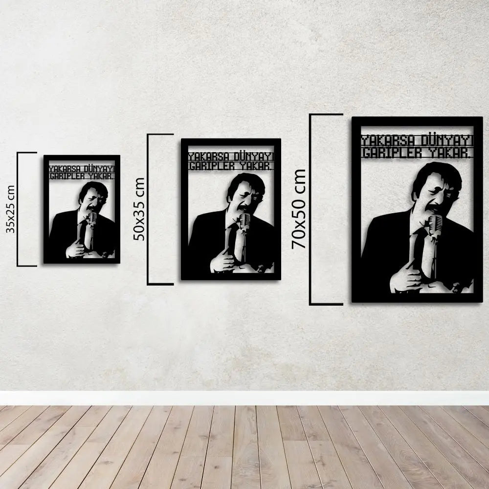 Müslüm Baba Metal Duvar Dekoru Laser Artique