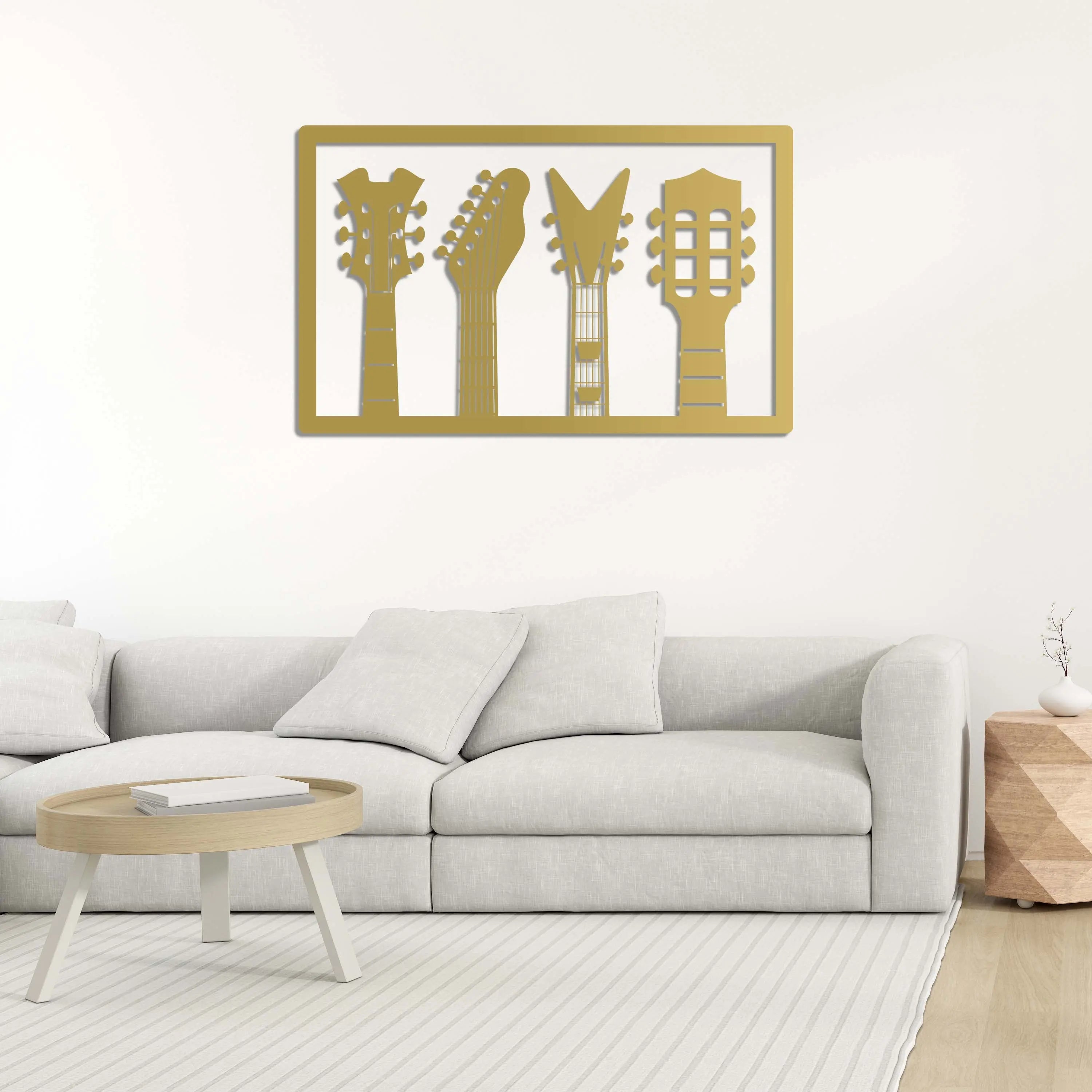 Müzik Tınısı Metal Duvar Dekoru Laser Artique