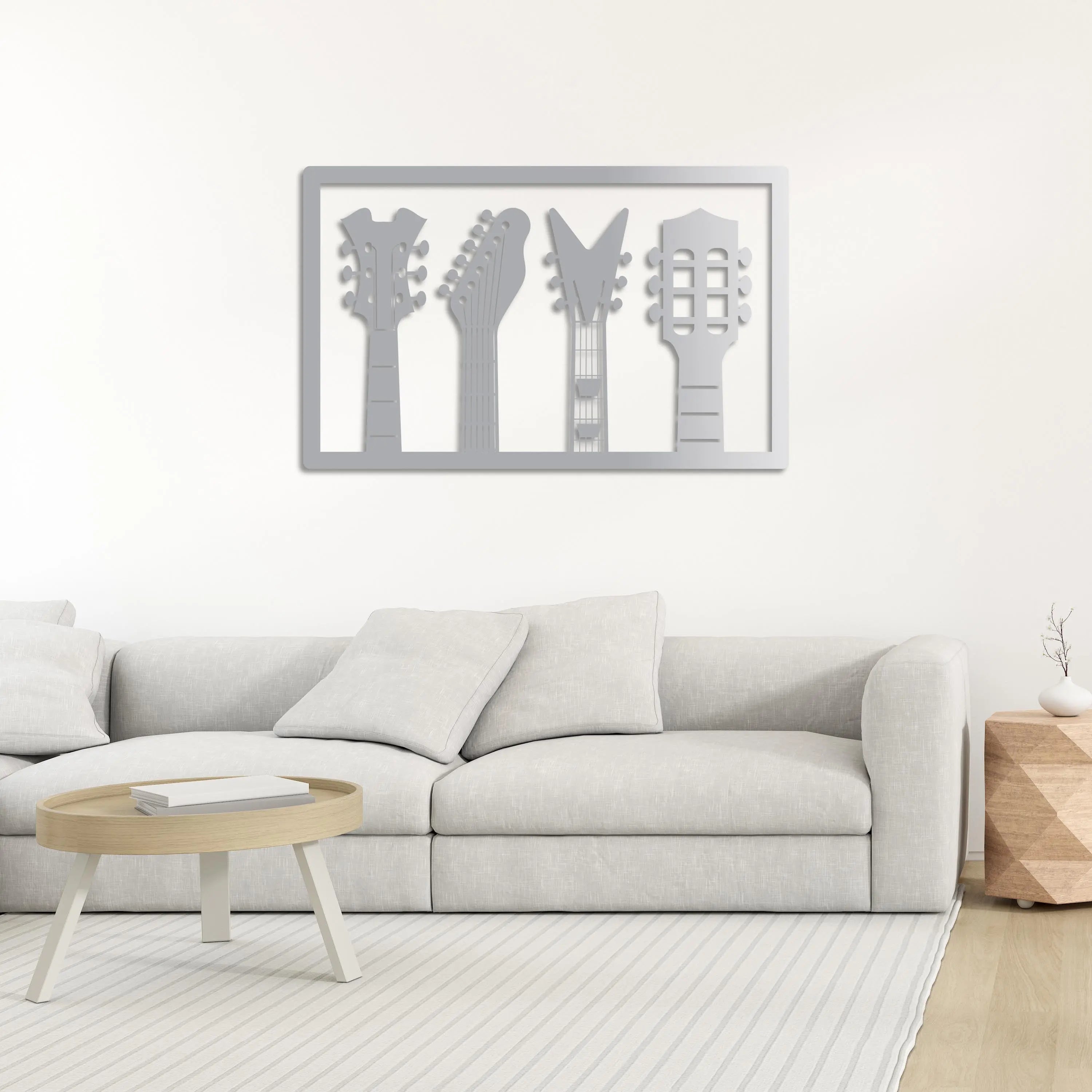 Müzik Tınısı Metal Duvar Dekoru Laser Artique