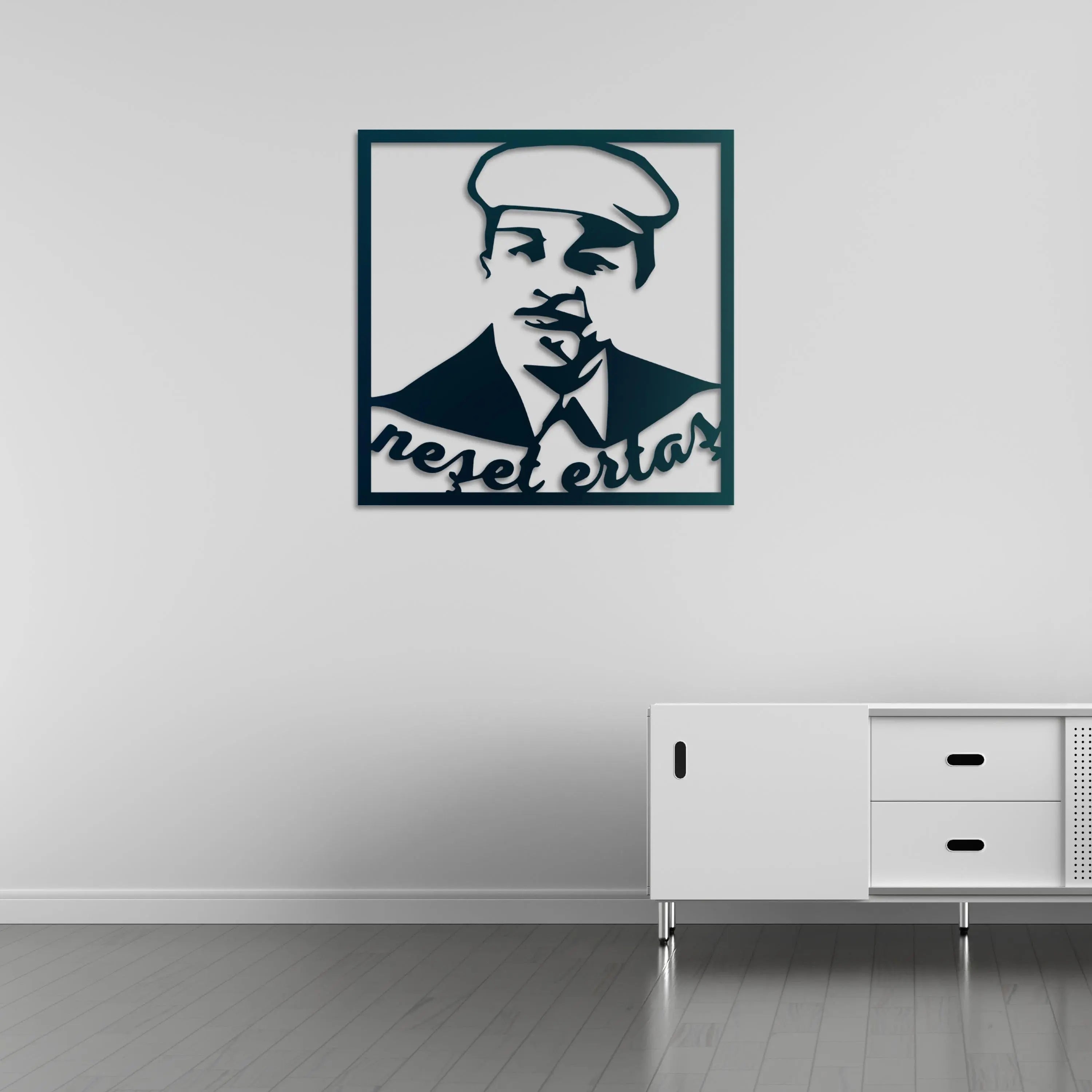 Neşet Ertaş Metal Duvar Dekoru Laser Artique