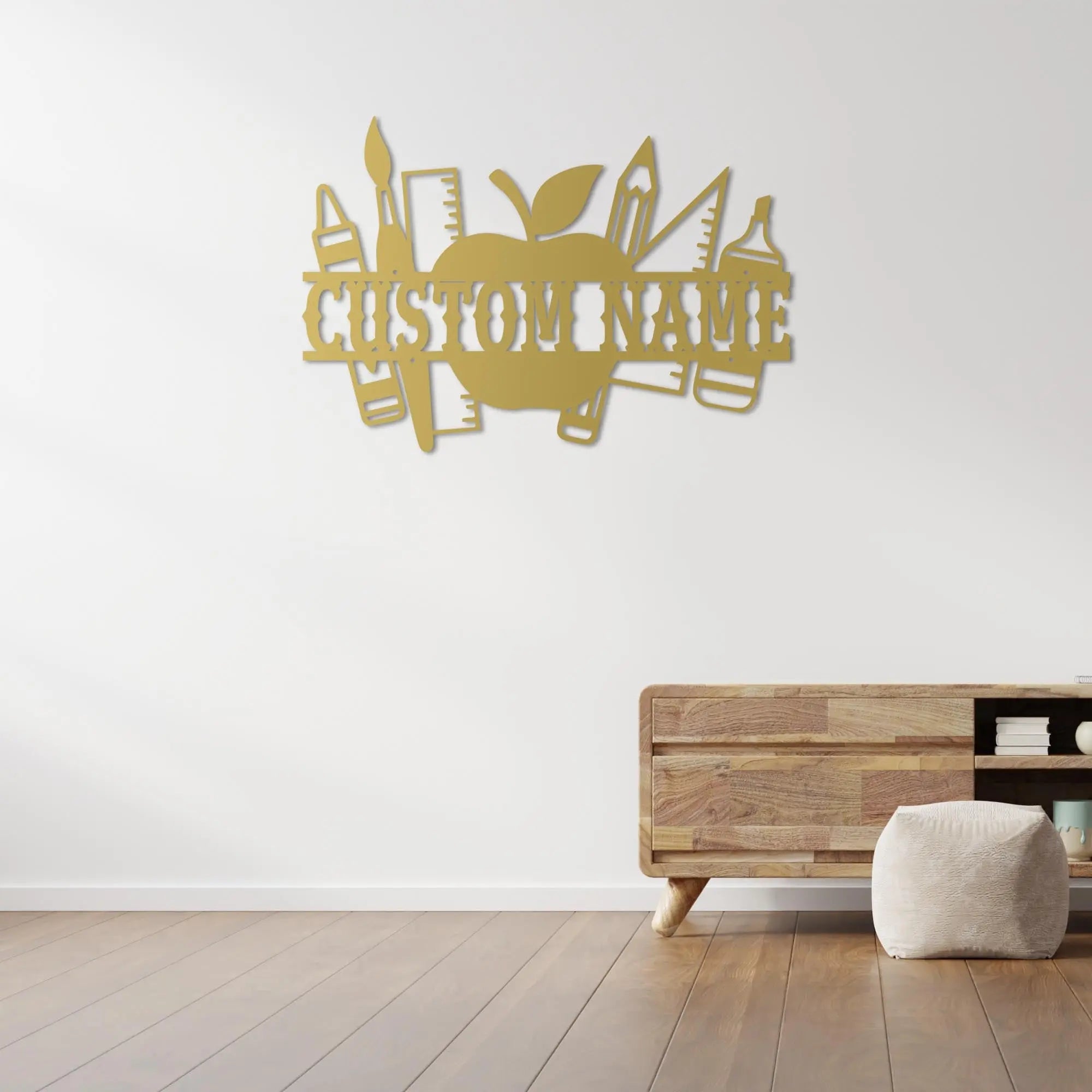 Bilginin İzinde Kişiye Özel Öğretmen Metal Duvar Dekoru Laser Artique