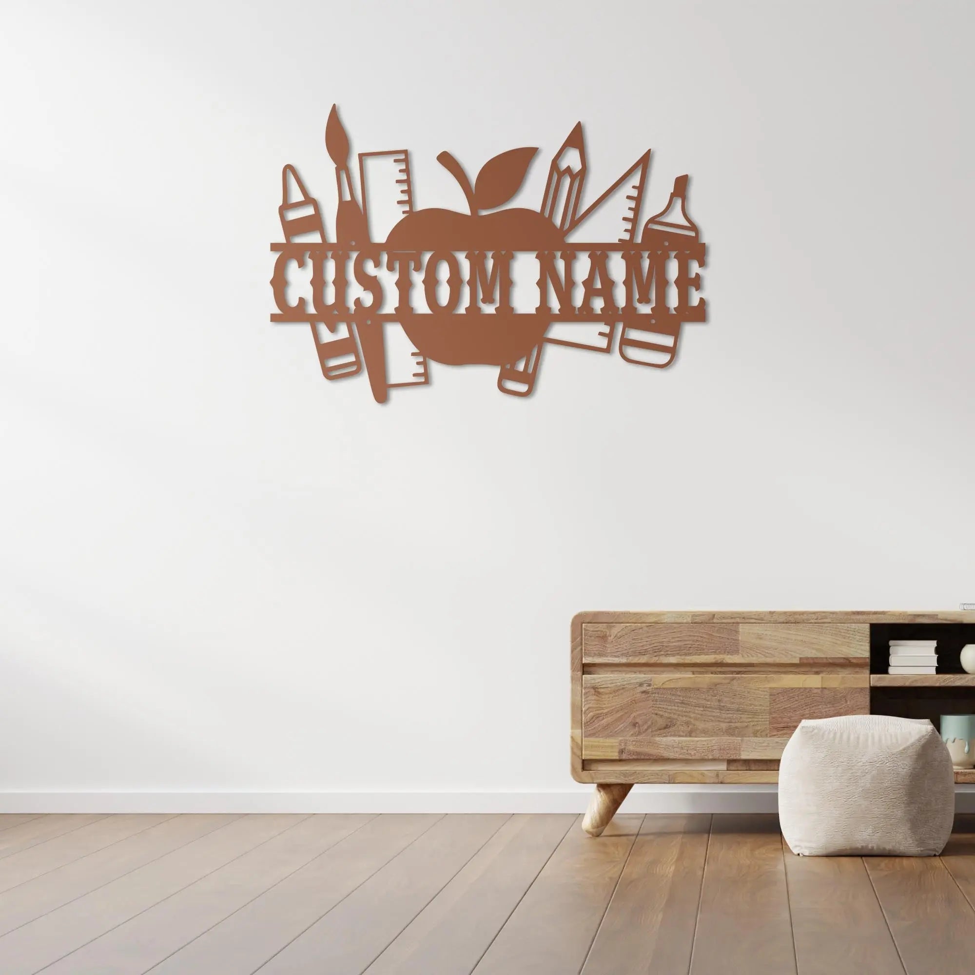 Bilginin İzinde Kişiye Özel Öğretmen Metal Duvar Dekoru Laser Artique