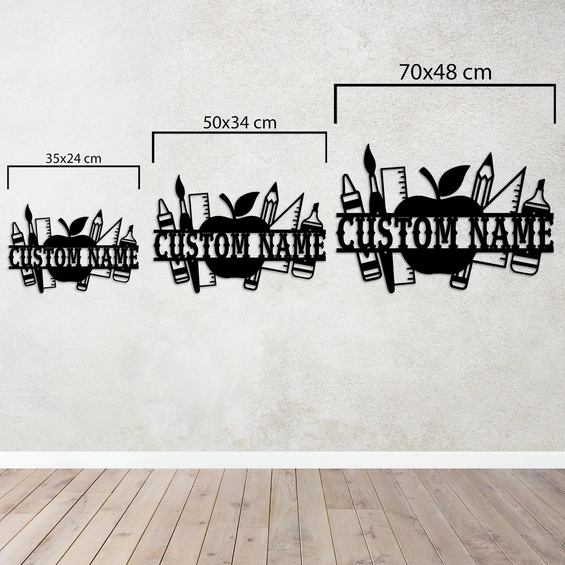 Bilginin İzinde Kişiye Özel Öğretmen Metal Duvar Dekoru Laser Artique