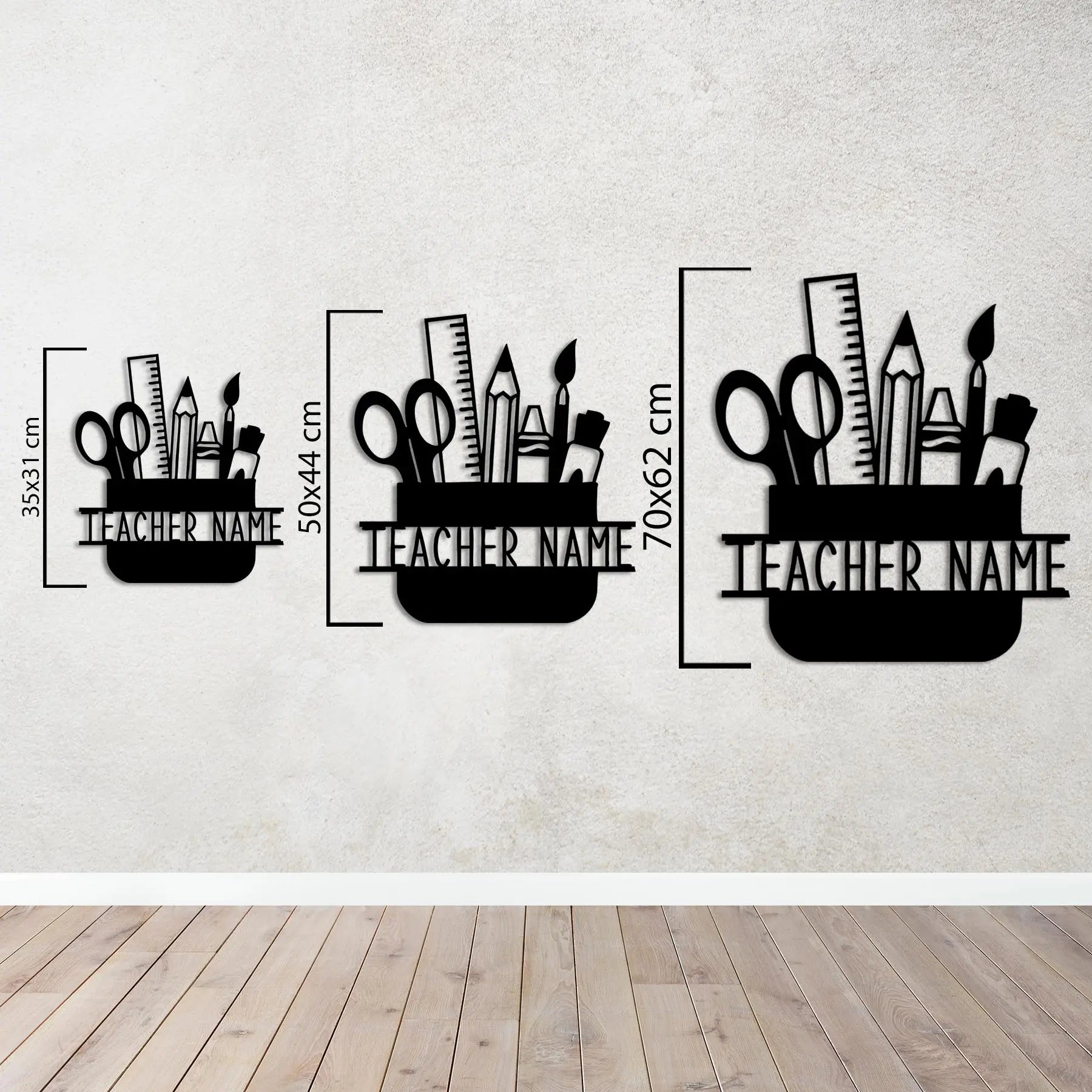 Kalem Kutusu Kişiye Özel Öğretmen Tablosu Laser Artique