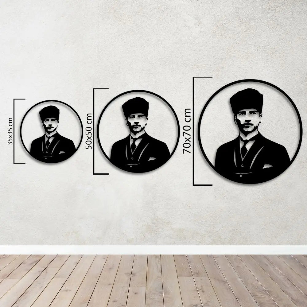 Ölümsüz Lider: Atatürk Metal Duvar Dekoru Laser Artique