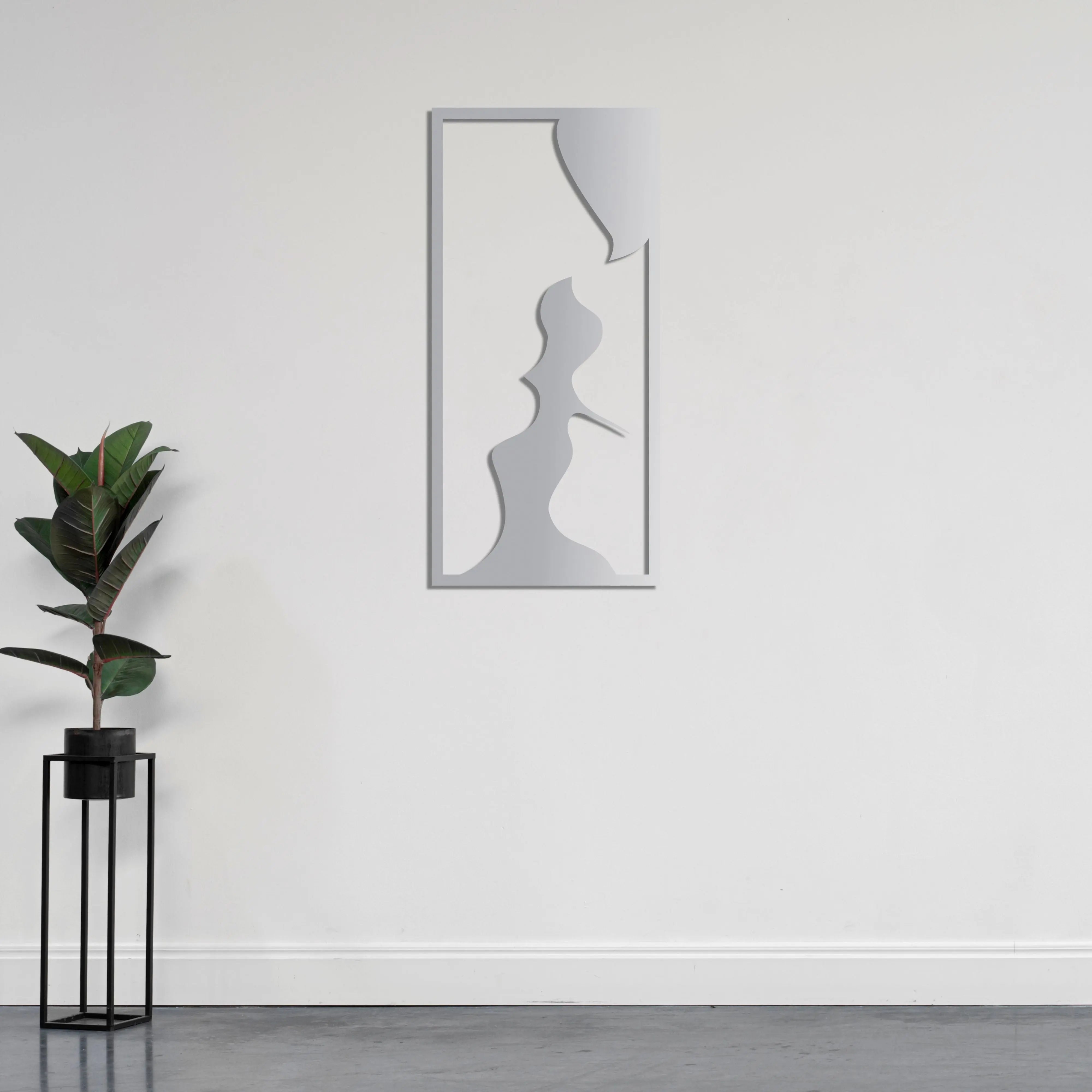 Öpücüğün Gölgesi Metal Duvar Dekoru Laser Artique